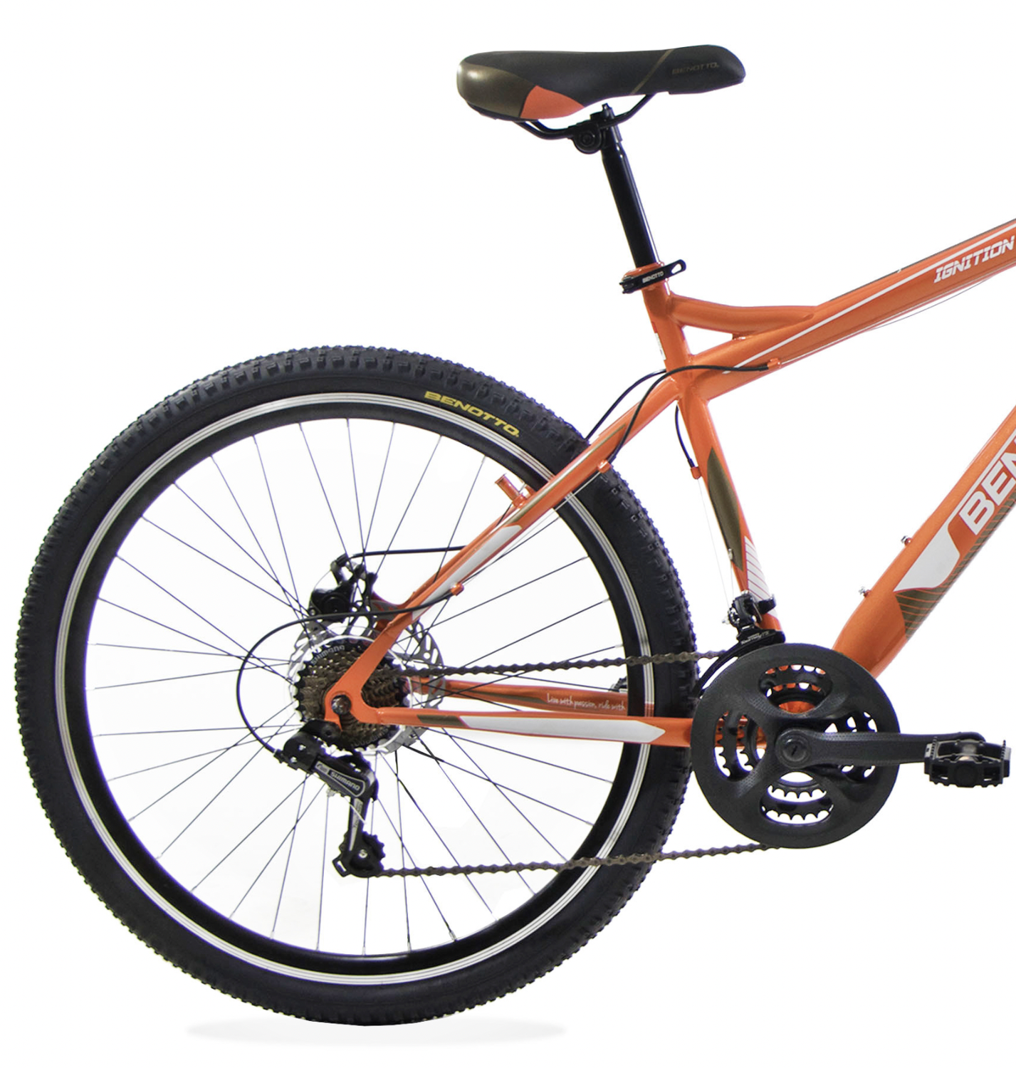 Foto 3 | Bicicleta Benotto Mtb Ignition color Anaranjado R27.5 21v con Frenos de Doble Disco