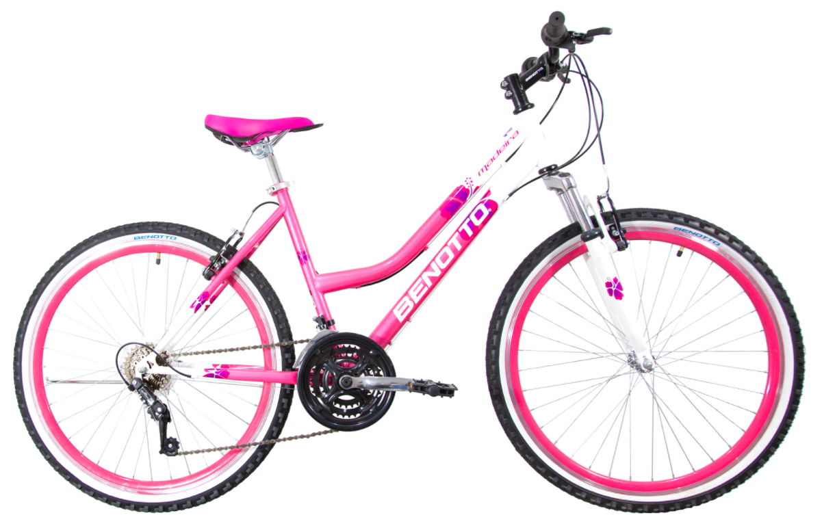 Bicicleta Benotto Mtb Madeira color Rosa R26 21v Mujer Suspensión Delantera