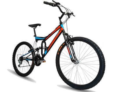 Foto 2 | Bicicleta Montaña Black Panther Terra Rodada 26 Doble Suspensión 18 Velocidades color Rojo