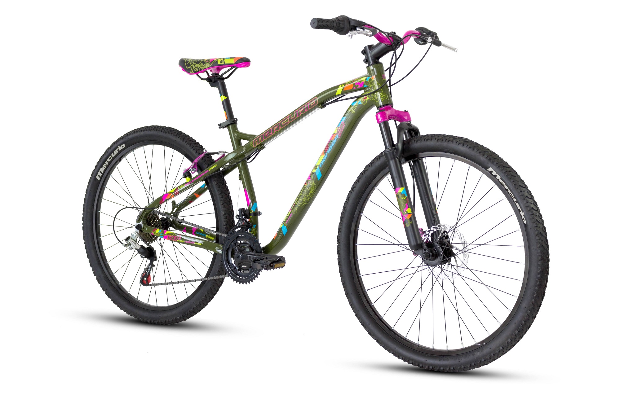 Bicicleta Mercurio Ranger Dim color Verde Rodada 26 Aluminio 21 Velocidades