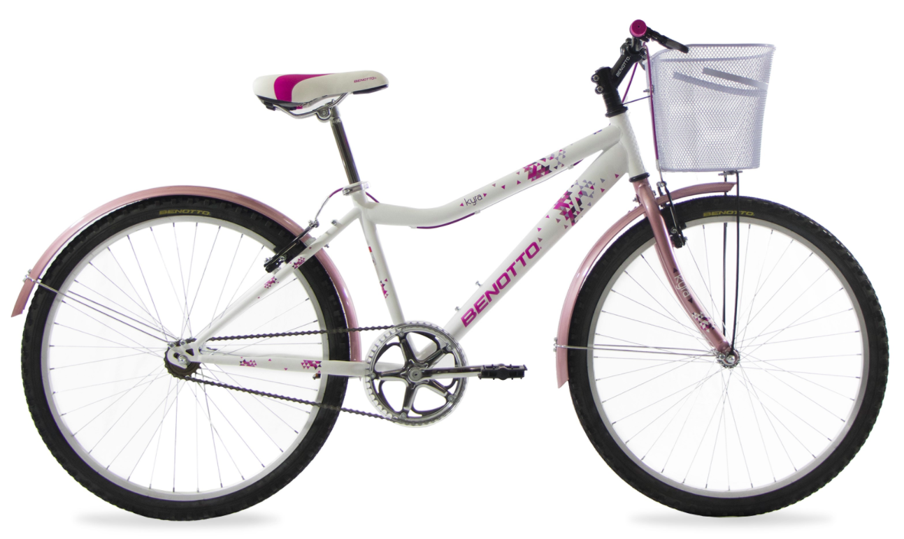 Bicicleta Benotto Montaña Kyra R26 1v Frenos V Acero color Blanco