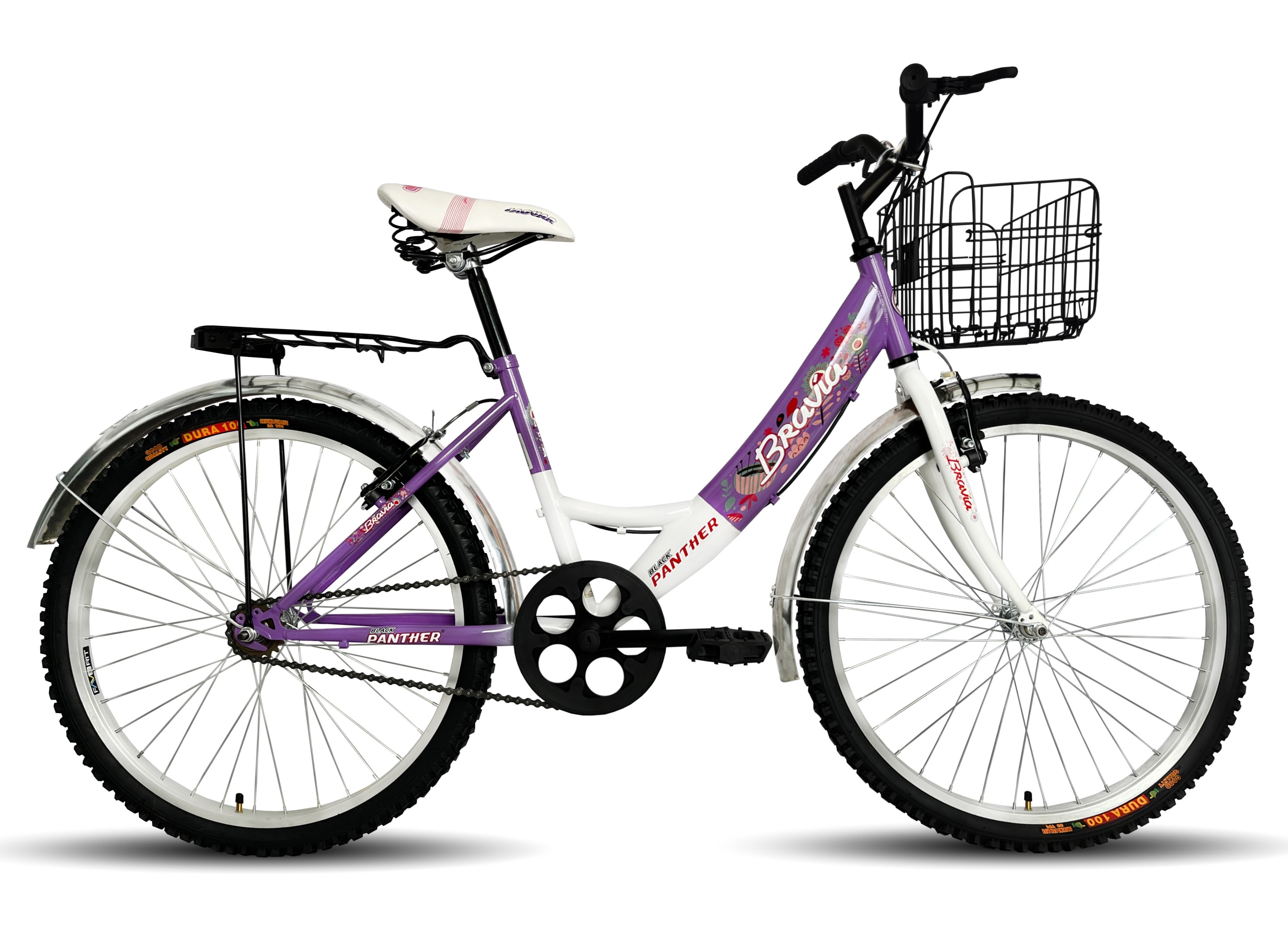 Foto 2 pulgar | Bicicleta Black Panther Bravia R24 Canasta Plegable color Morado