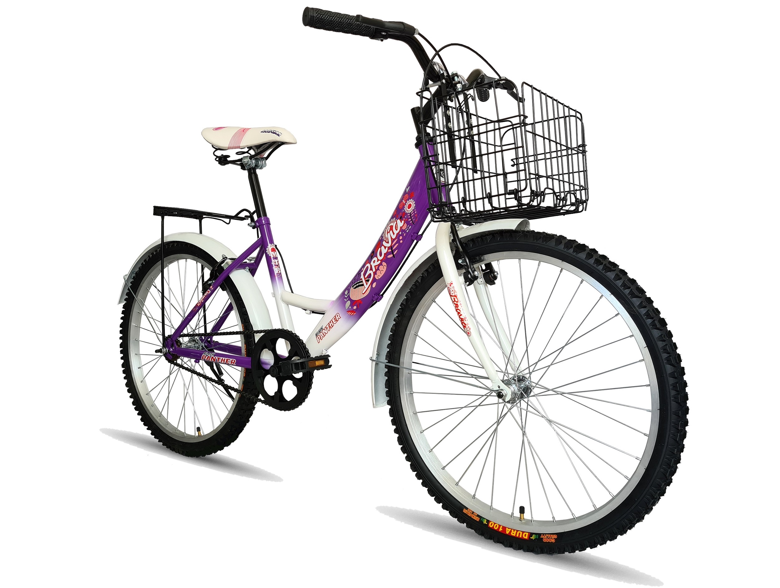 Foto 3 pulgar | Bicicleta Black Panther Bravia R24 Canasta Plegable color Morado