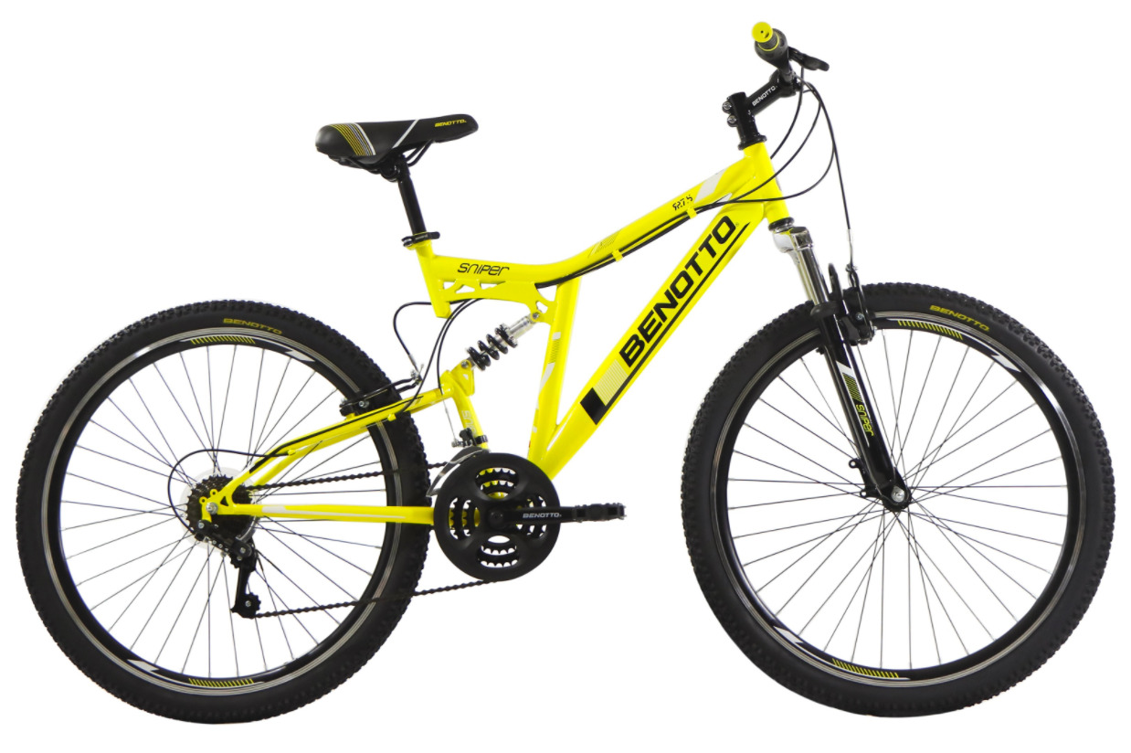 Foto 3 pulgar | Bicicleta Benotto Montaña Sniper R27.5 21v Doble Suspensión color Amarillo