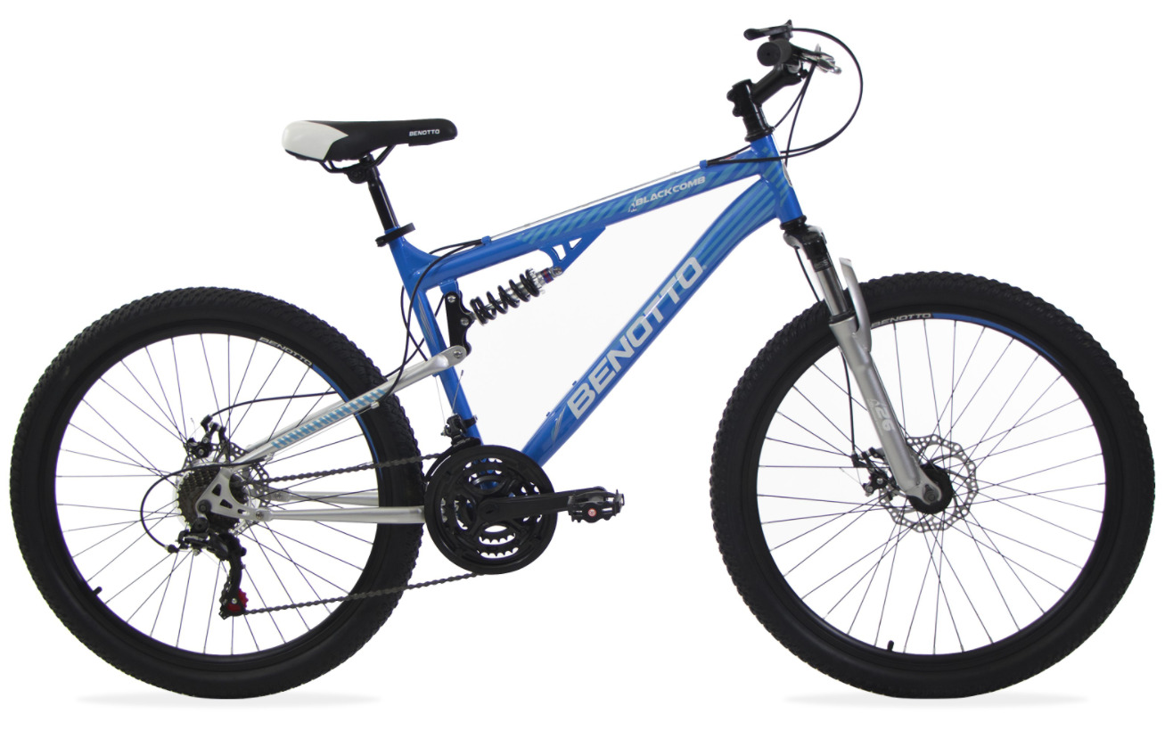 Bicicleta Benotto Montaña Blackcomb R26 21v Doble Suspensión color Azul