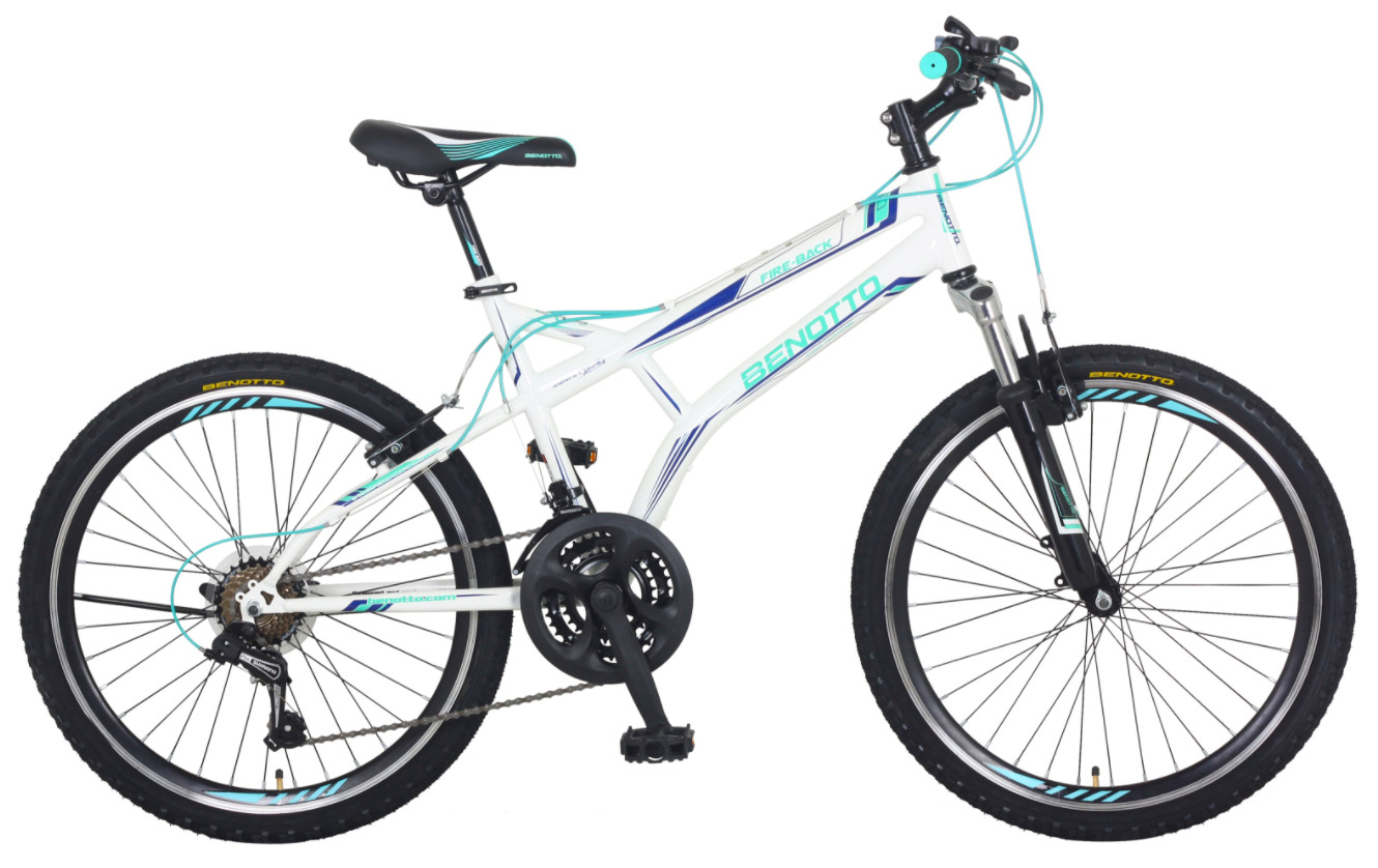 Bicicleta Benotto Montaña Fire Back R24 21v Shimano color Blanco