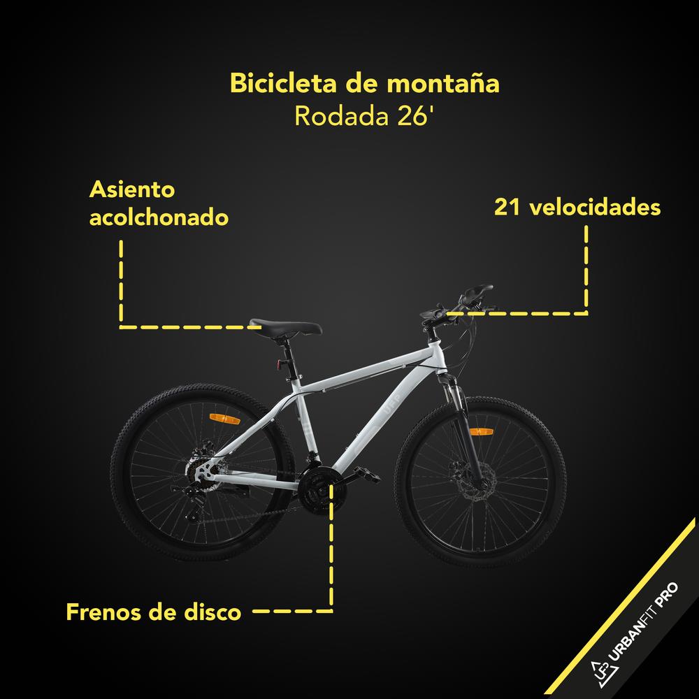 Foto 9 pulgar | Bicicleta de Montaña Urbanfit Pro Rodada 26" color Gris