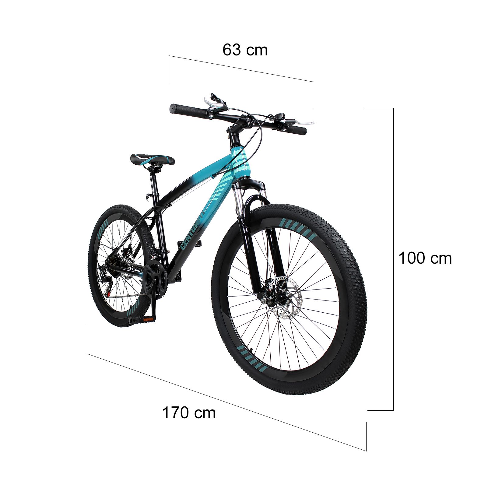 Foto 4 pulgar | Bicicleta Montaña Pro Centurfit Multicolor R26 21 Velocidades