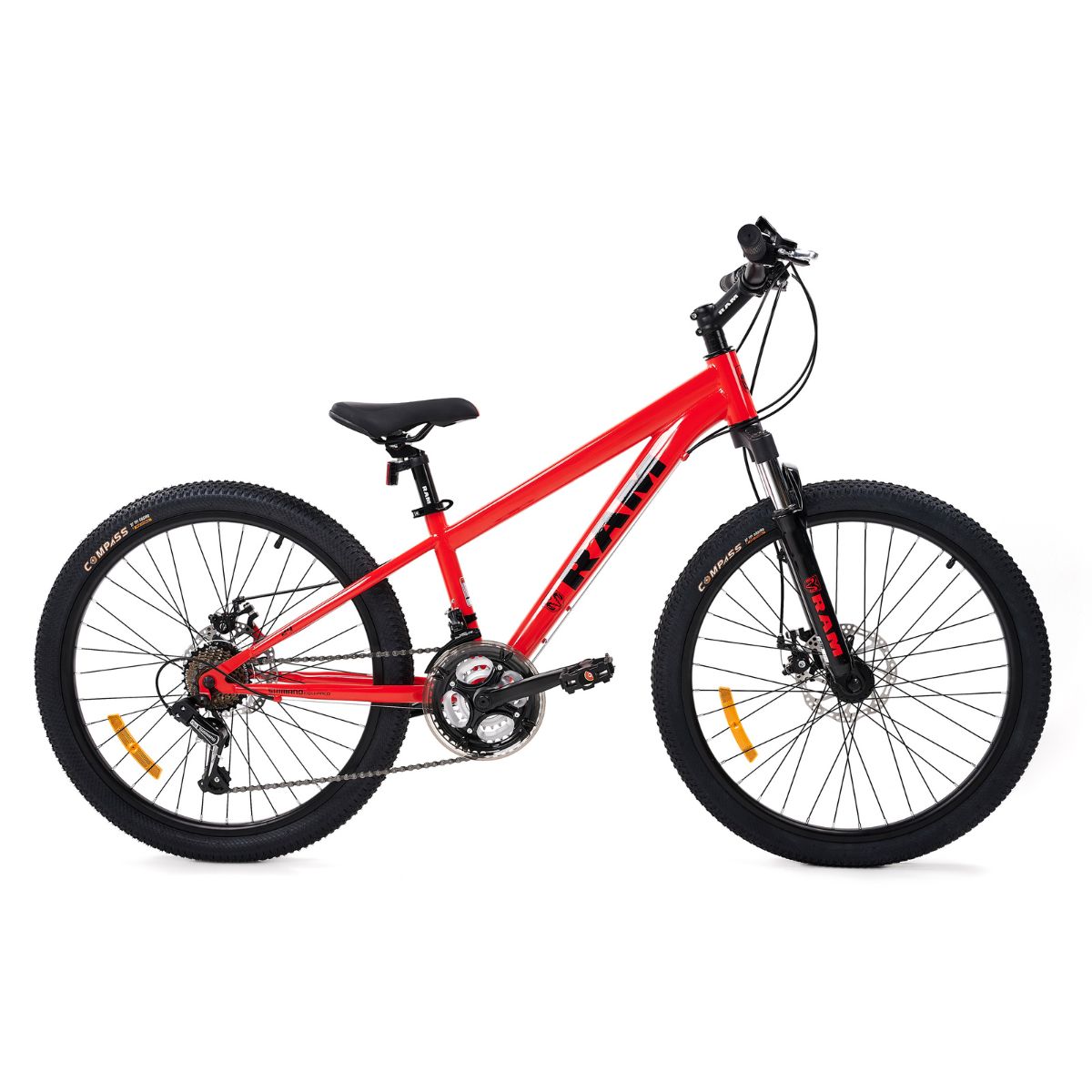 Foto 2 pulgar | Bicicleta De Montaña 24'' Ram Rm-k23-r24 color Roja 21 Velocidades