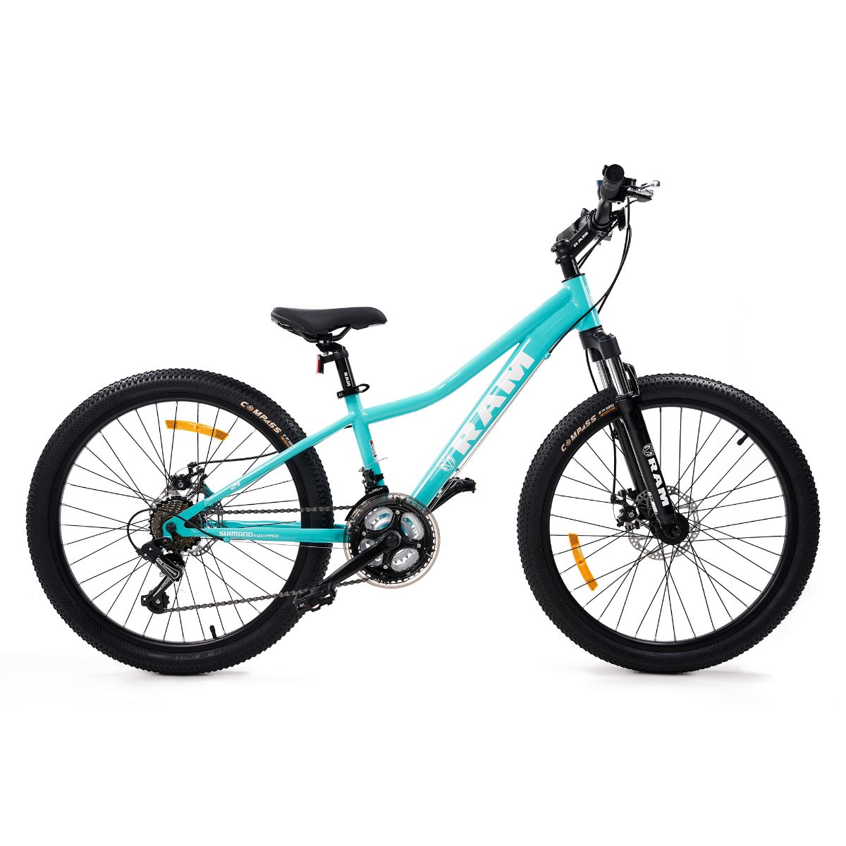 Bicicleta De Montaña 24'' Ram Rm-k24-r24 Turquesa 21 Velocidades