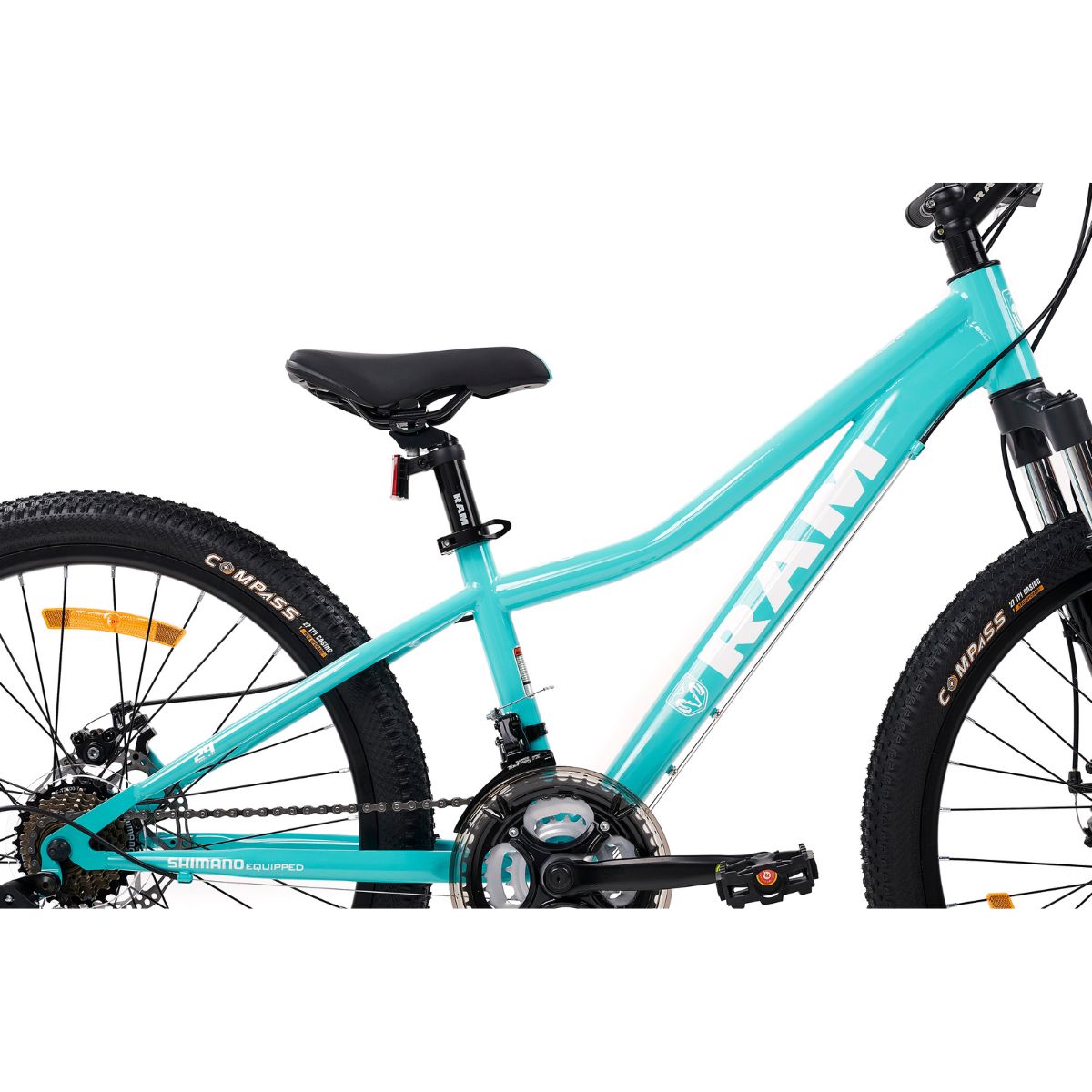 Foto 4 pulgar | Bicicleta De Montaña 24'' Ram Rm-k24-r24 Turquesa 21 Velocidades