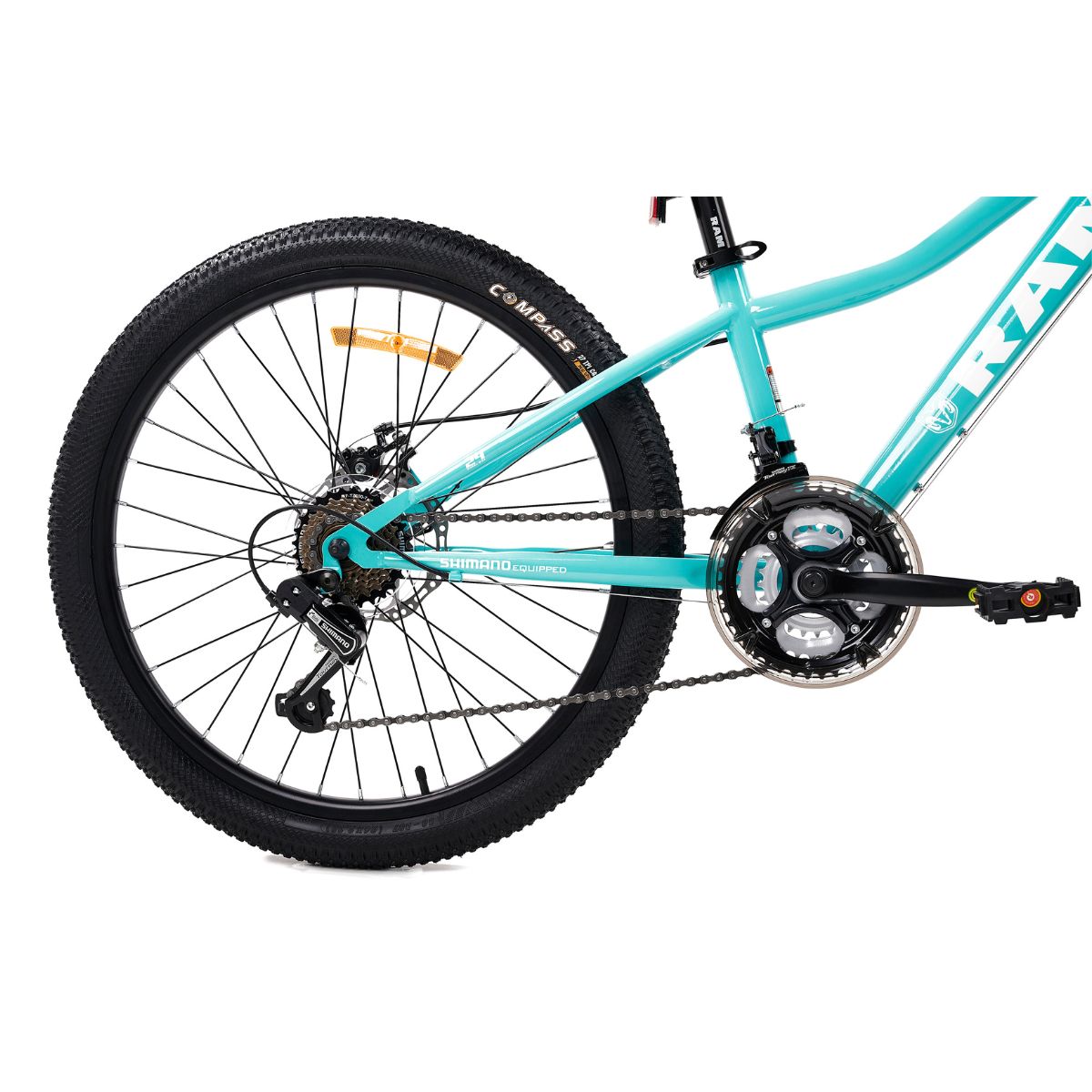 Foto 5 pulgar | Bicicleta De Montaña 24'' Ram Rm-k24-r24 Turquesa 21 Velocidades