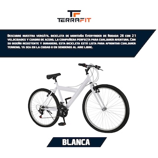 Foto 6 | Bicicleta de Montaña Terrafit Ecoride color Blanco R26 Acero Inoxidable 21V