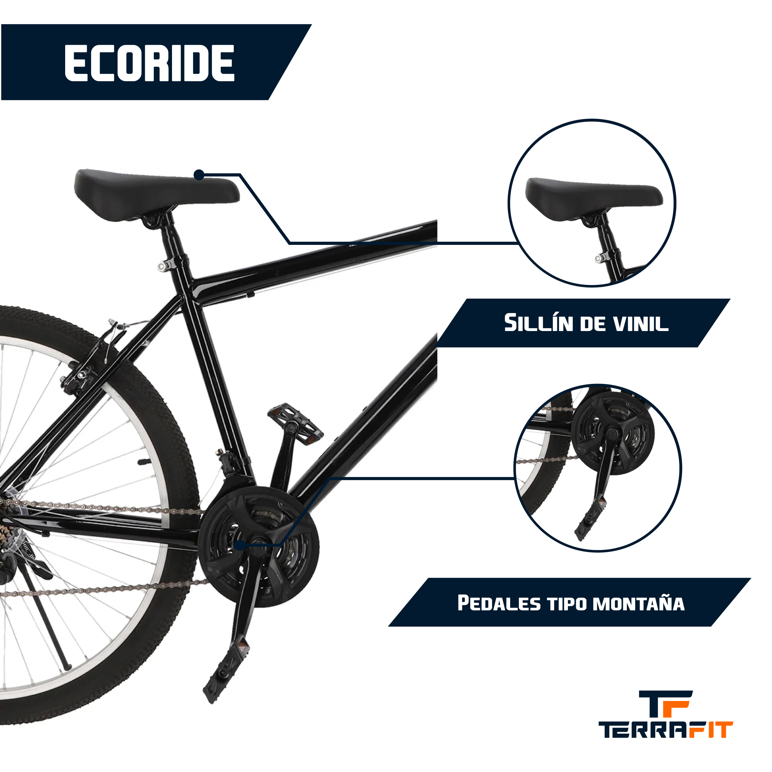 Foto 4 pulgar | Bicicleta de Montaña Terrafit Everyride color Negro R26 Acero Inoxidable 21V