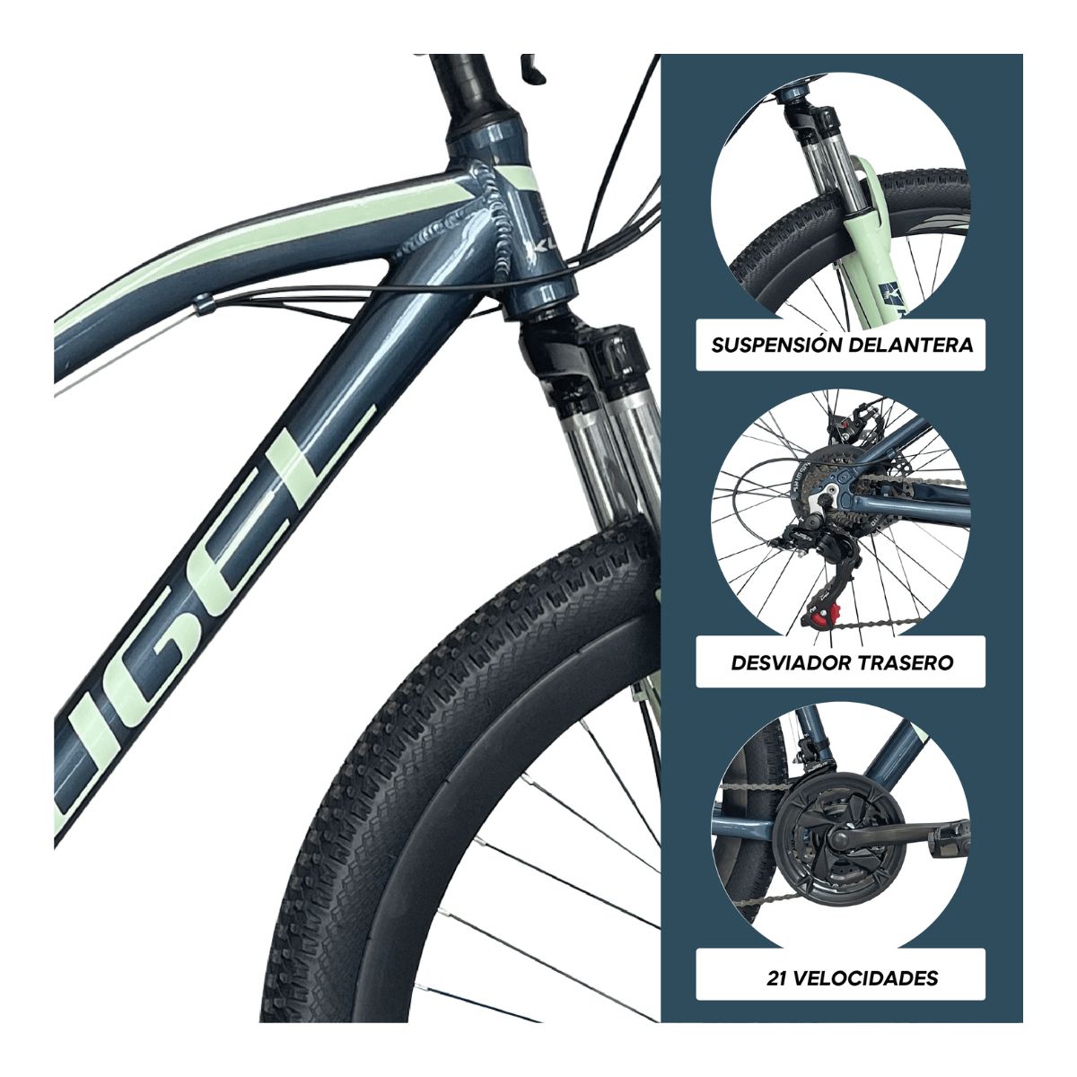 Foto 4 pulgar | Bicicleta De Montaña Kugel Phantom R29  21 Velocidades