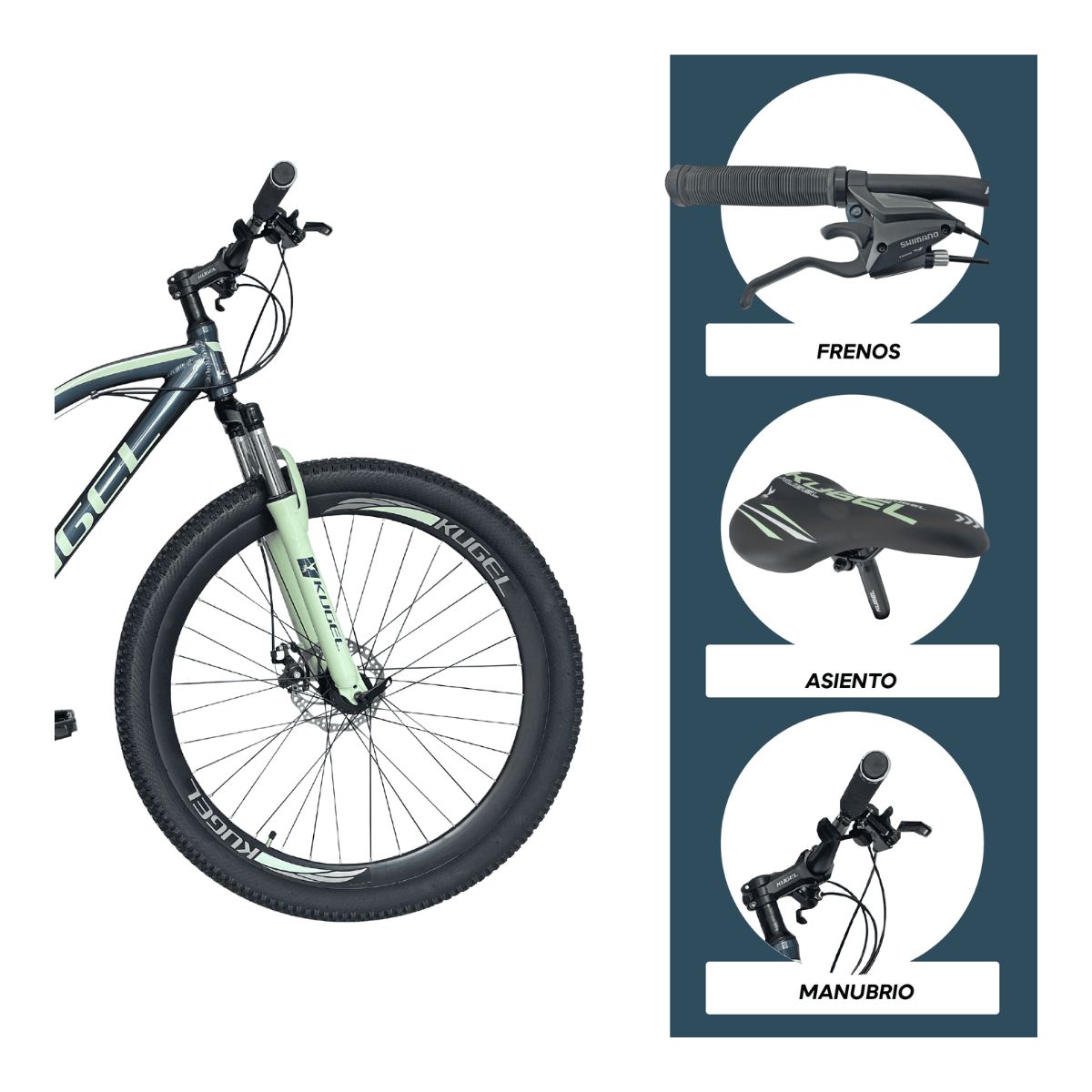 Foto 5 pulgar | Bicicleta De Montaña Kugel Phantom R29  21 Velocidades