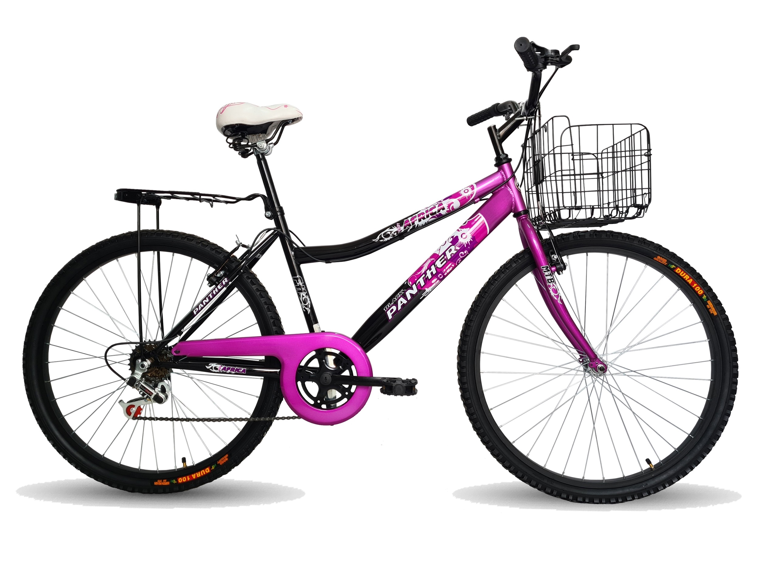 Foto 2 pulgar | Bicicleta Black Panther Lady África Rodada 24 Equipada 6 Velocidades Morado