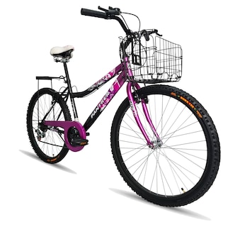 Foto 2 | Bicicleta Black Panther Lady África Rodada 24 Equipada 6 Velocidades Morado