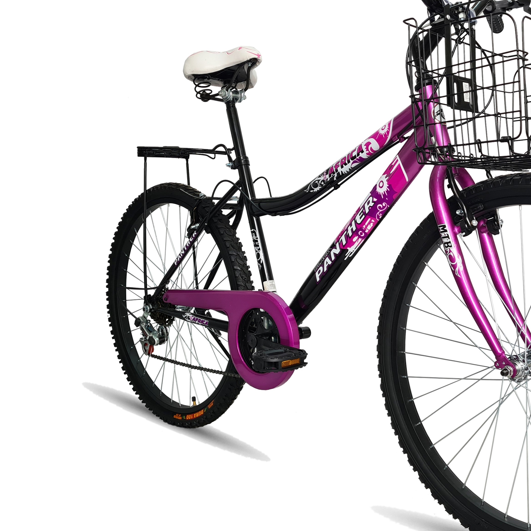 Foto 4 pulgar | Bicicleta Black Panther Lady África Rodada 24 Equipada 6 Velocidades Morado