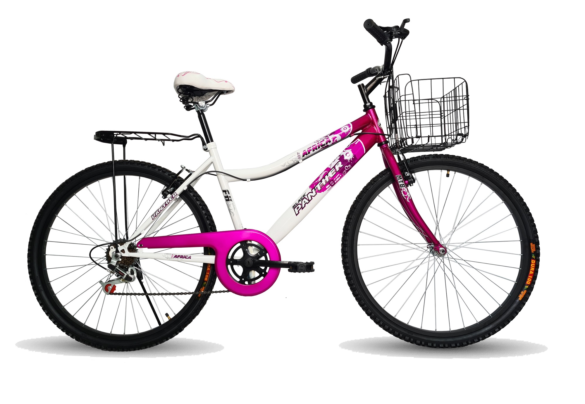 Bicicleta Black Panther Lady Africa Rodada 26 Equipada 6 Velocidades Rosa