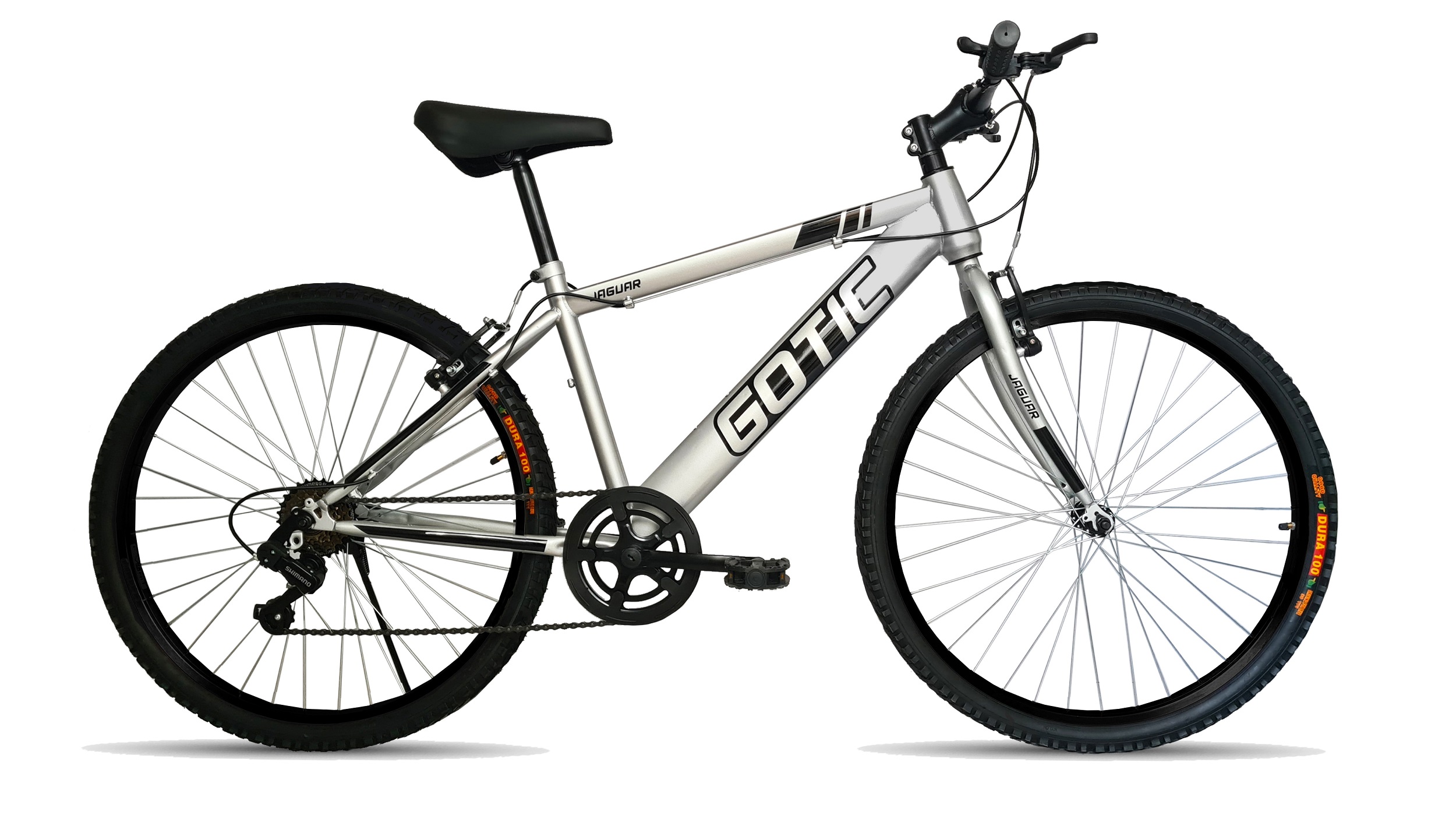 Foto 2 pulgar | Bicicleta Jaguar Gotic 6 Velocidades Rodada 24 Gris