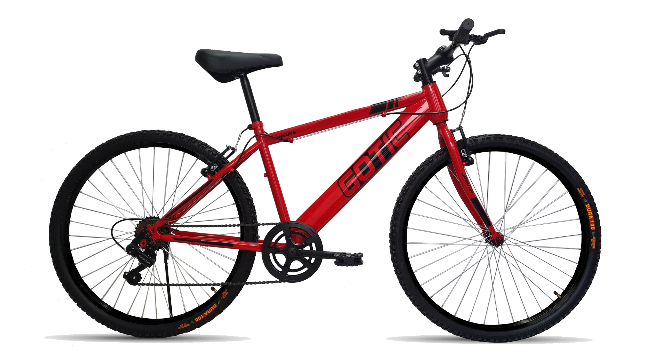 Bicicleta Jaguar Gotic 6 Velocidades Rodada 24 Rojo