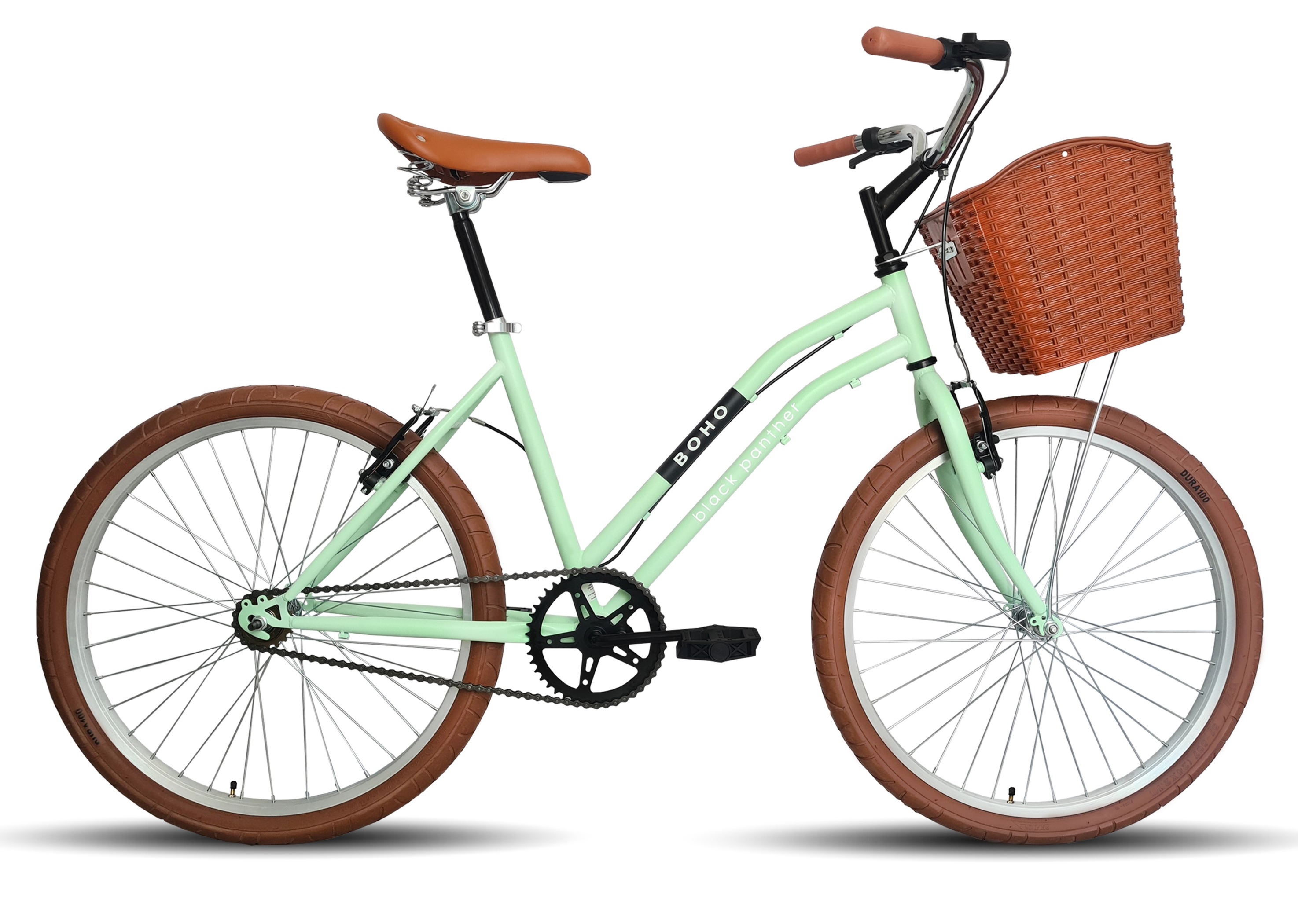 Foto 2 pulgar | Bicicleta Black Panther Boho Verde R26 con Canasta