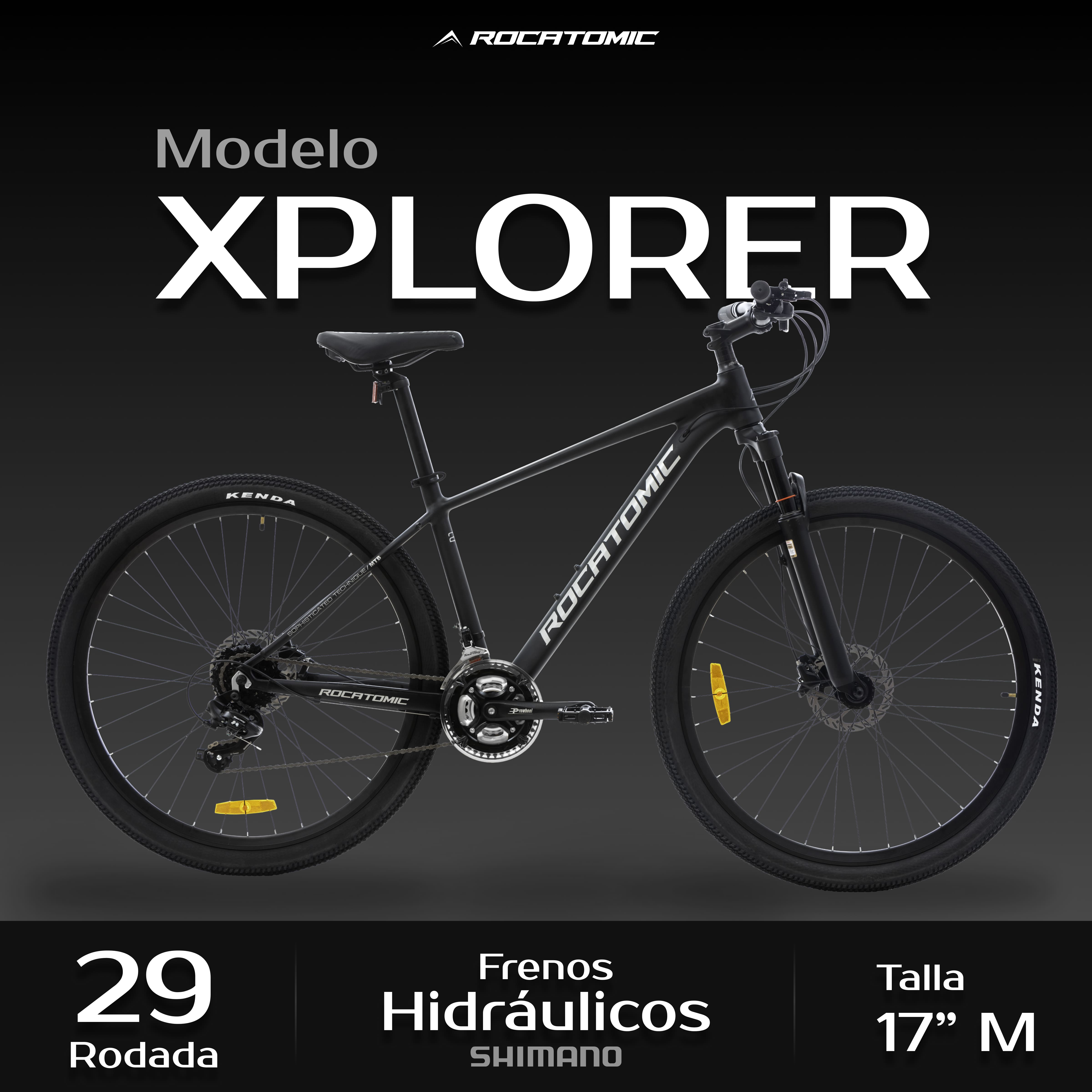 Foto 3 pulgar | Bicicleta Rocatomic Xplorer Mtb De Montaña Rodada 29 24 Velocidades Shimano