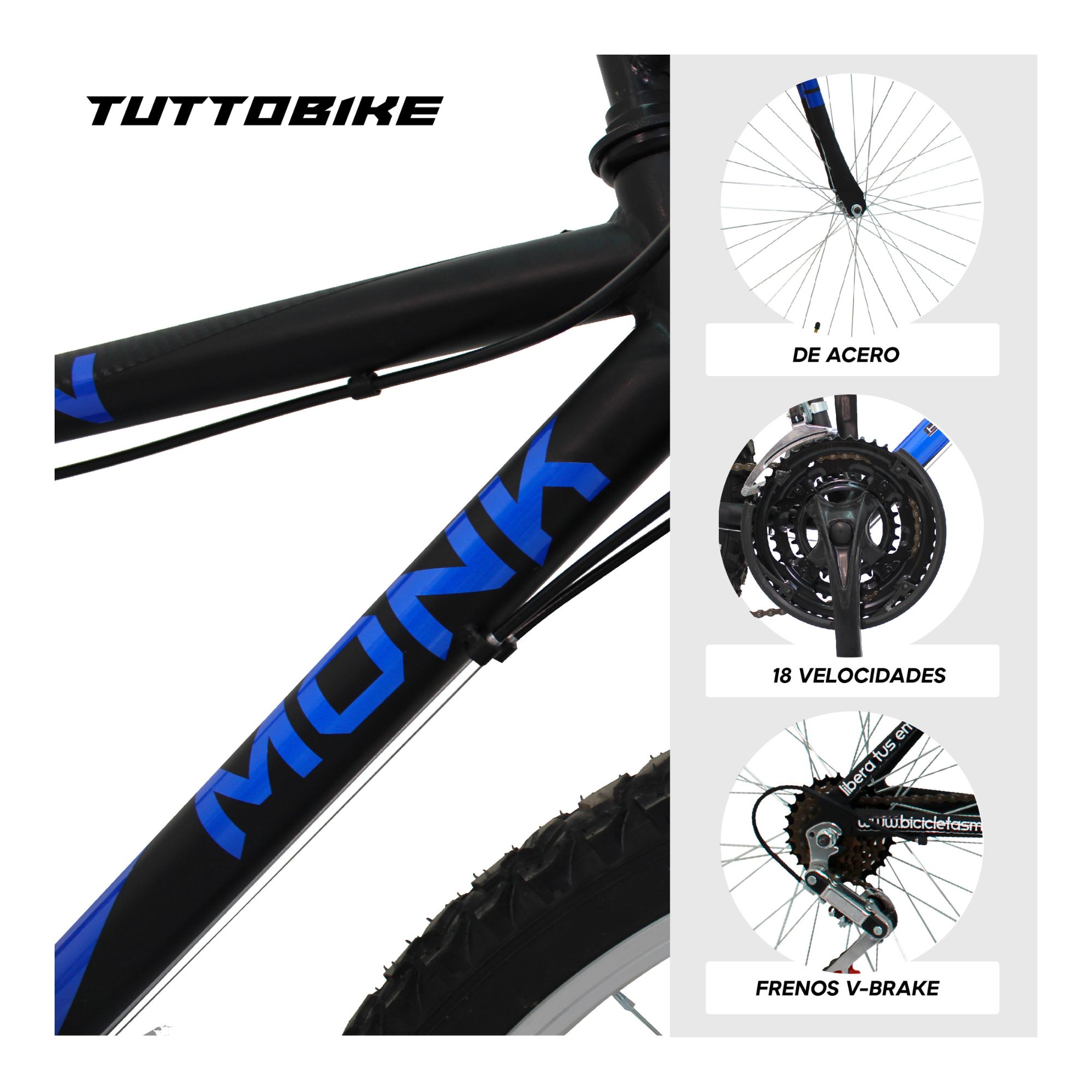 Foto 4 pulgar | Bicicleta De Montaña Monk Kron Karbon R26  18v