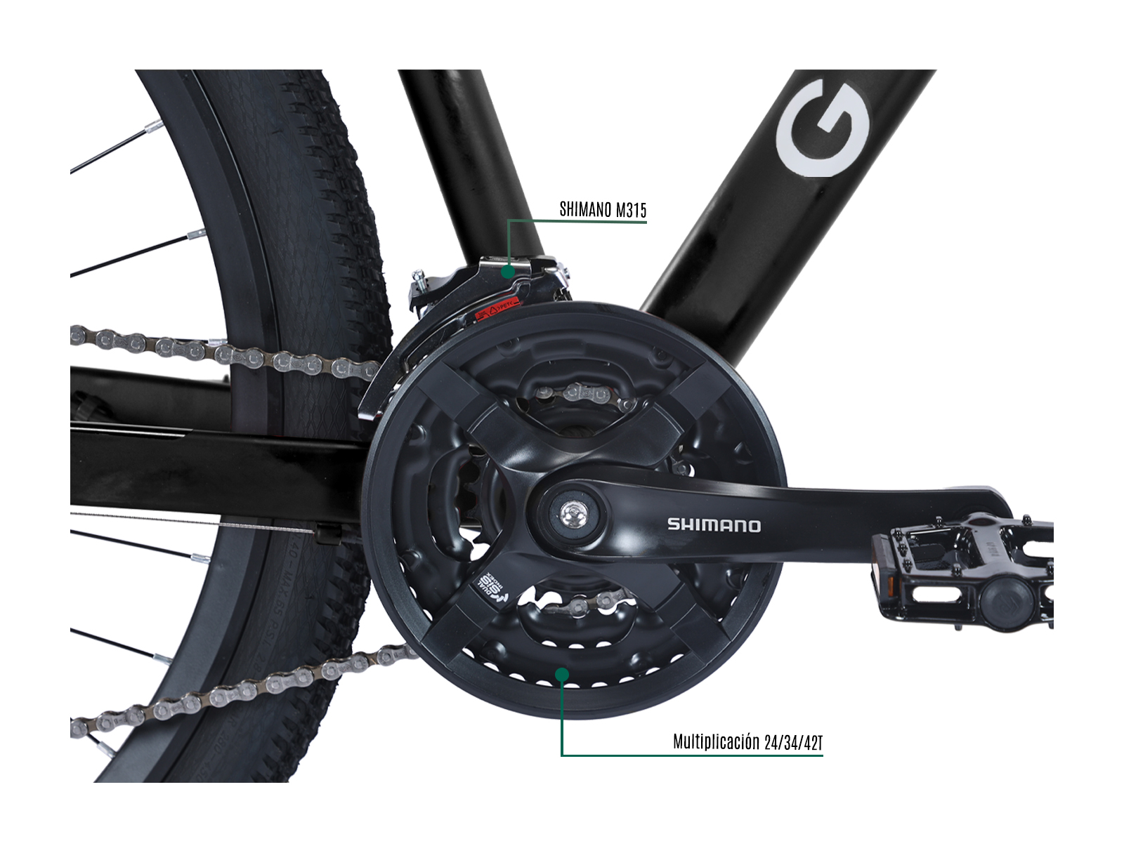 Foto 4 | Bicicleta Gravel Mtb Andes R29 24v Shimano Altus Aluminio Negra Tamaño del cuadro S