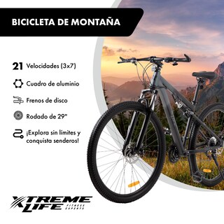 Foto 2 | Bicicleta Montaña Mountain Doble Suspensión R29 Freno Disco