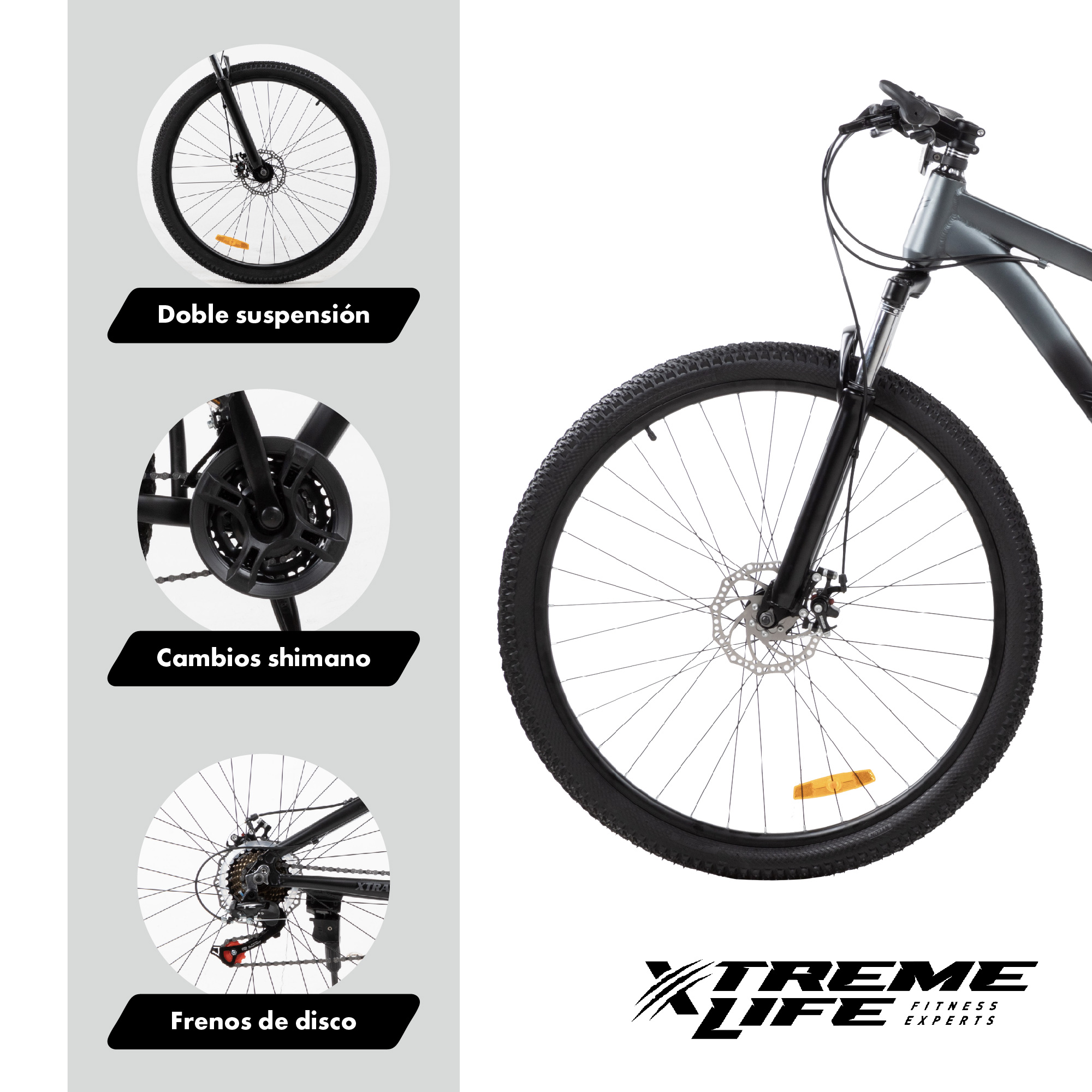 Foto 4 pulgar | Bicicleta Montaña Mountain Doble Suspensión R29 Freno Disco
