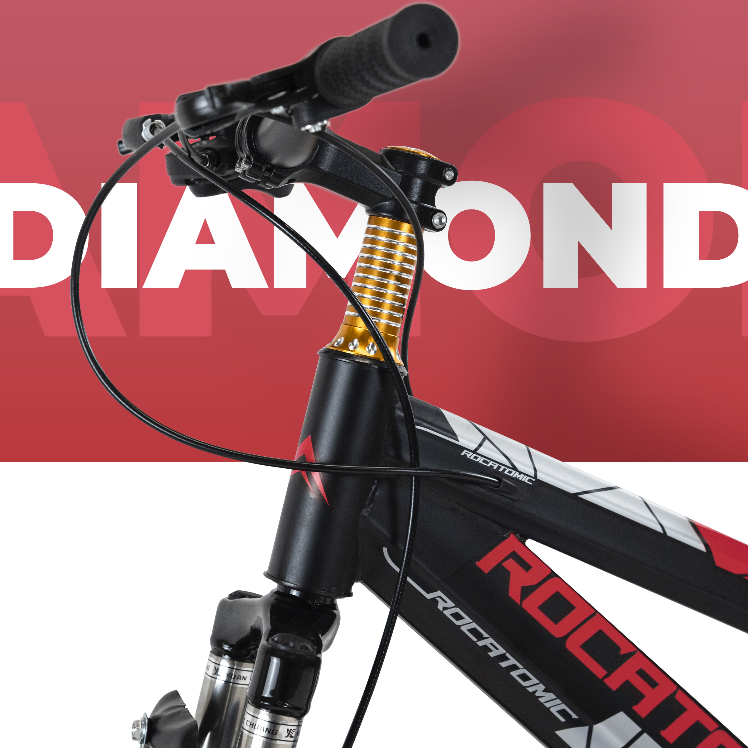 Foto 5 pulgar | Bicicleta de Montaña Infantil Rocatomic  Diamond R20 7 Velocidades Roja