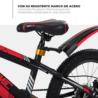 Foto 5 | Bicicleta de Montaña Infantil Rocatomic Diamond R20 7 Velocidades Roja
