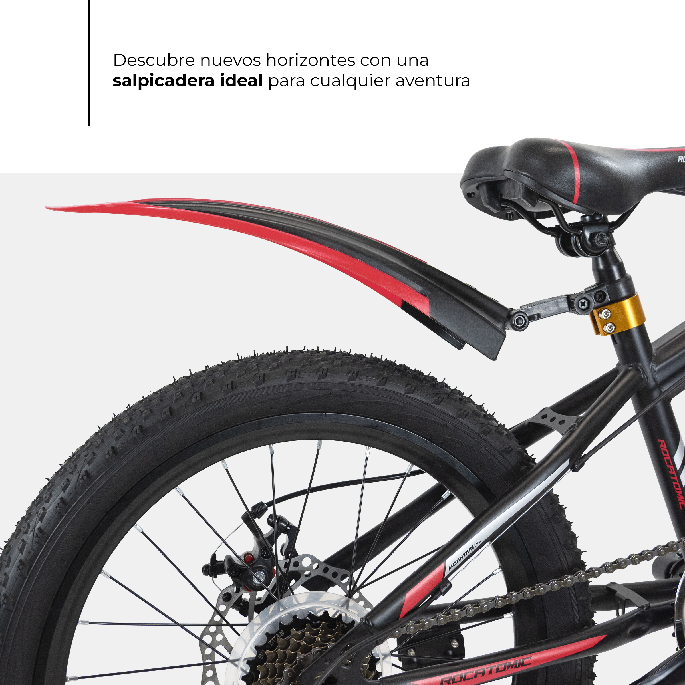 Foto 7 | Bicicleta de Montaña Infantil Rocatomic  Diamond R20 7 Velocidades Roja