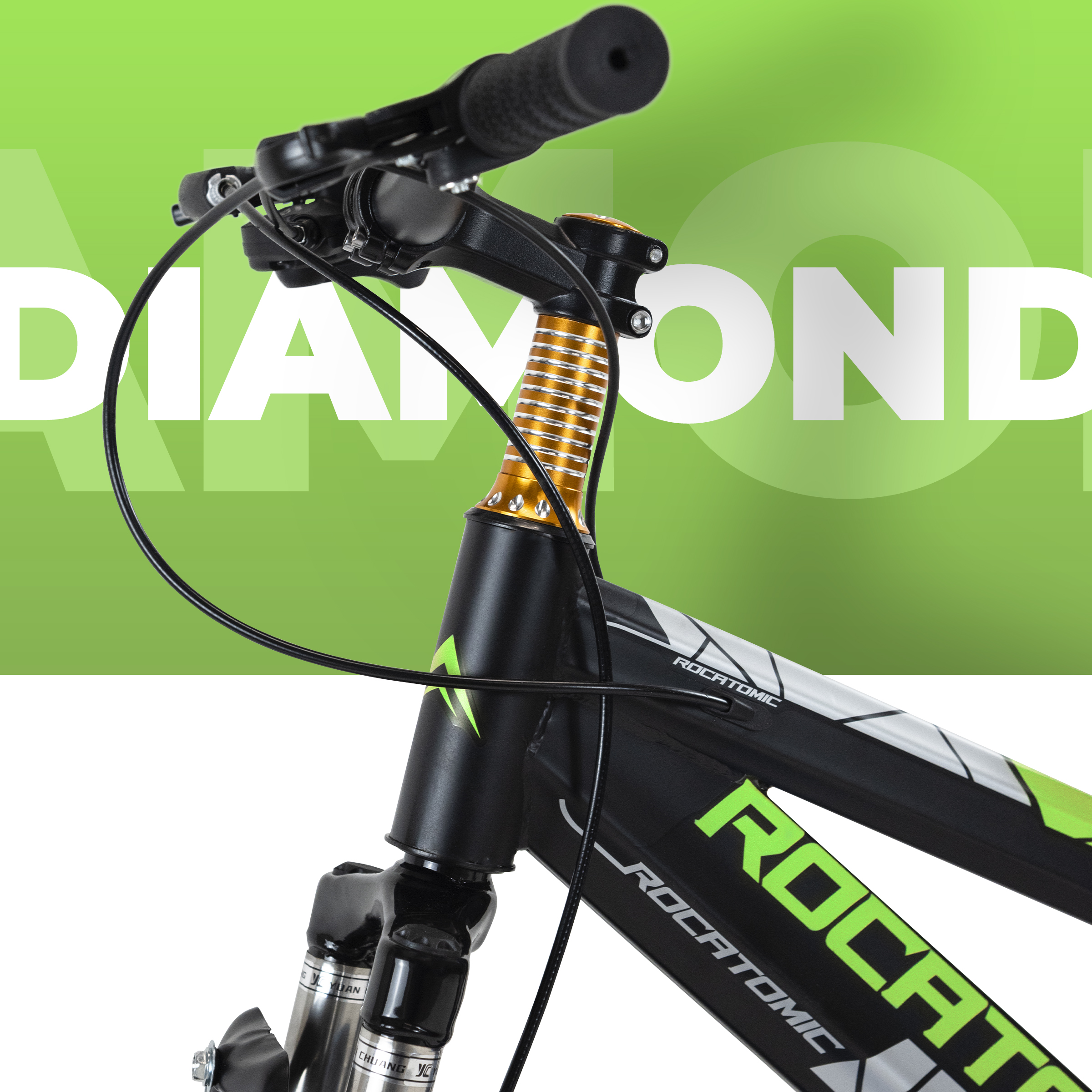 Foto 4 | Bicicleta de Montaña Infantil Rocatomic Diamond R20 7 Velocidades Verde