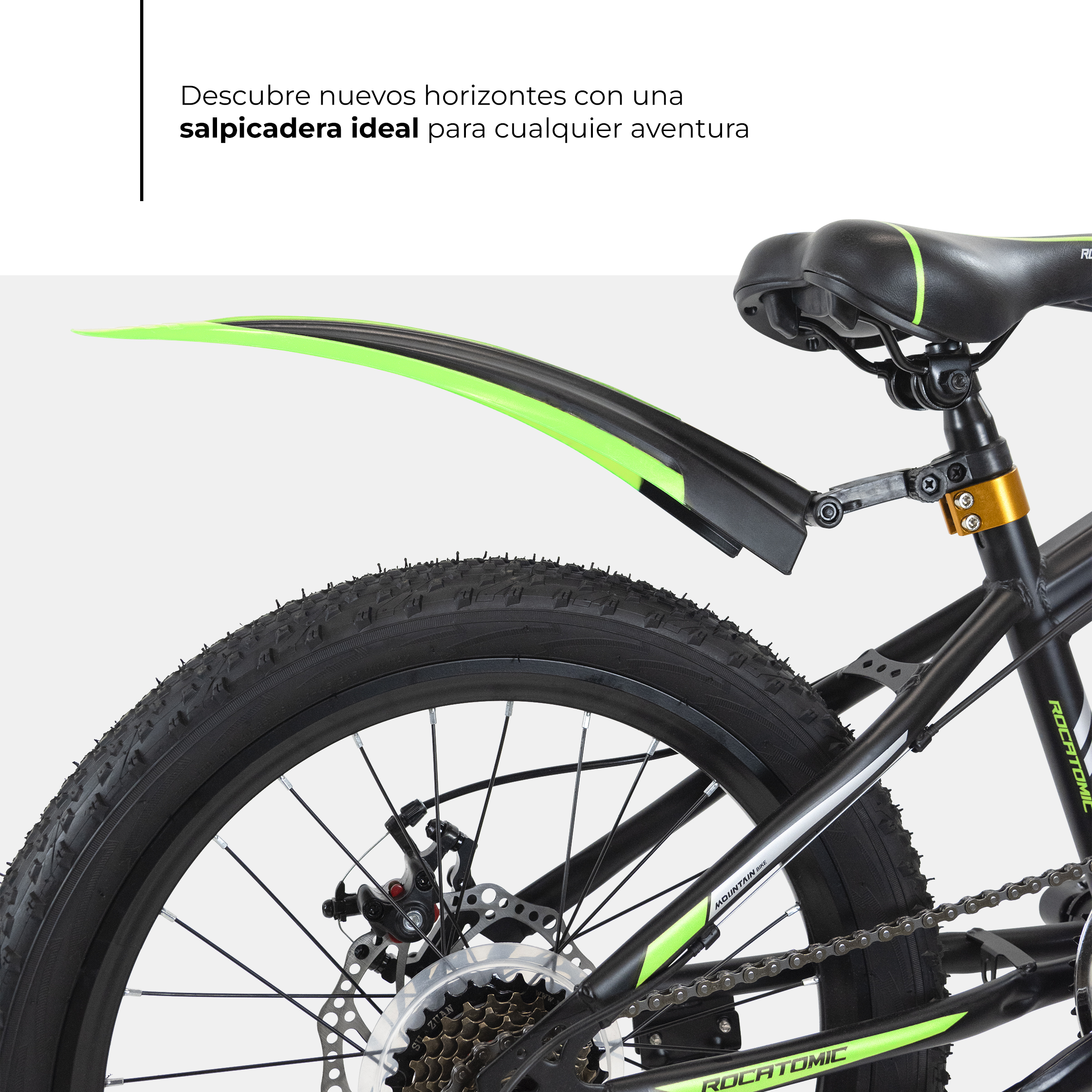 Foto 7 | Bicicleta de Montaña Infantil Rocatomic Diamond R20 7 Velocidades Verde