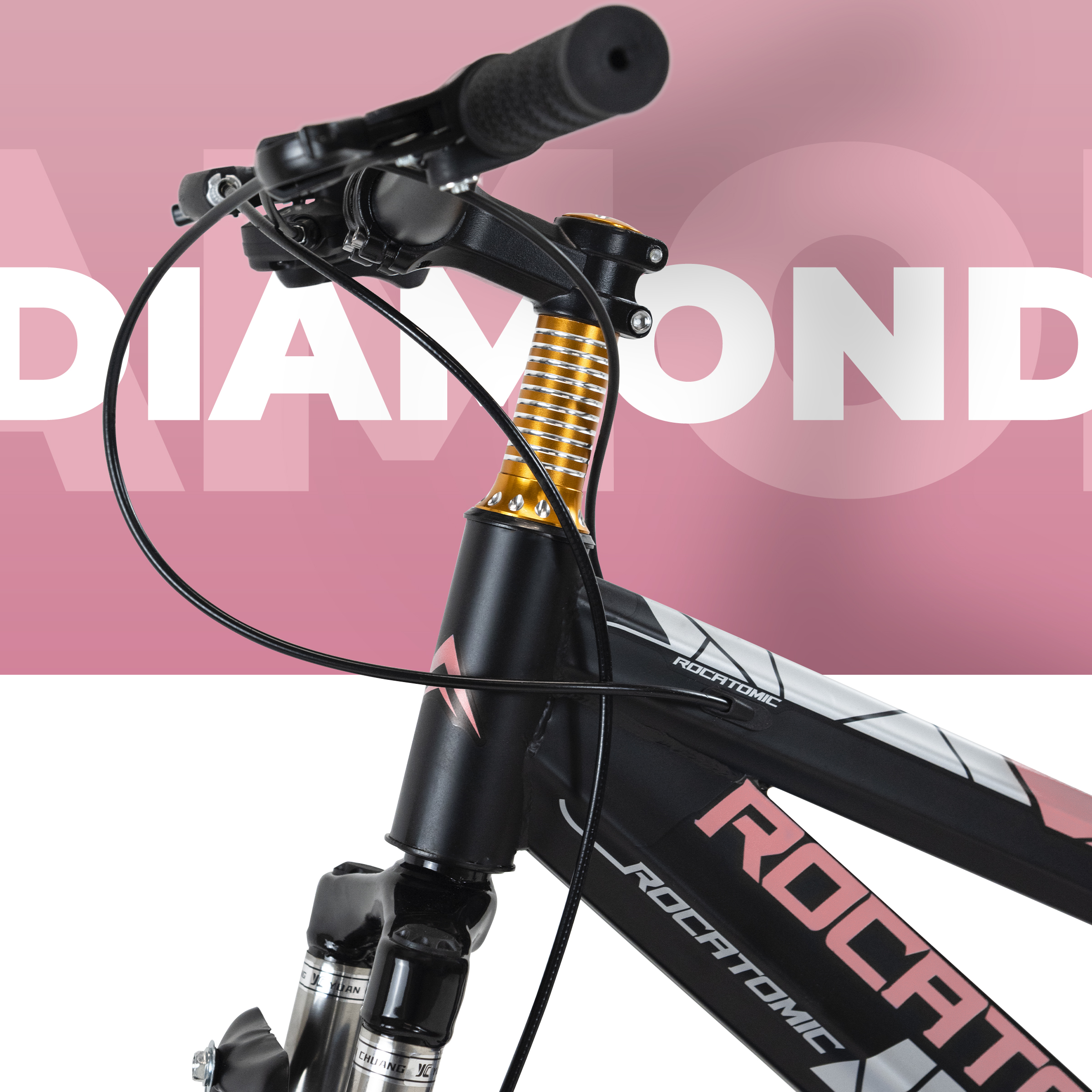 Foto 5 pulgar | Bicicleta de Montaña Infantil Rocatomic Diamond R20 7 Velocidades Rosa