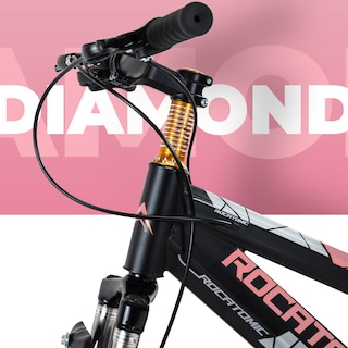 Foto 4 | Bicicleta de Montaña Infantil Rocatomic Diamond R20 7 Velocidades Rosa