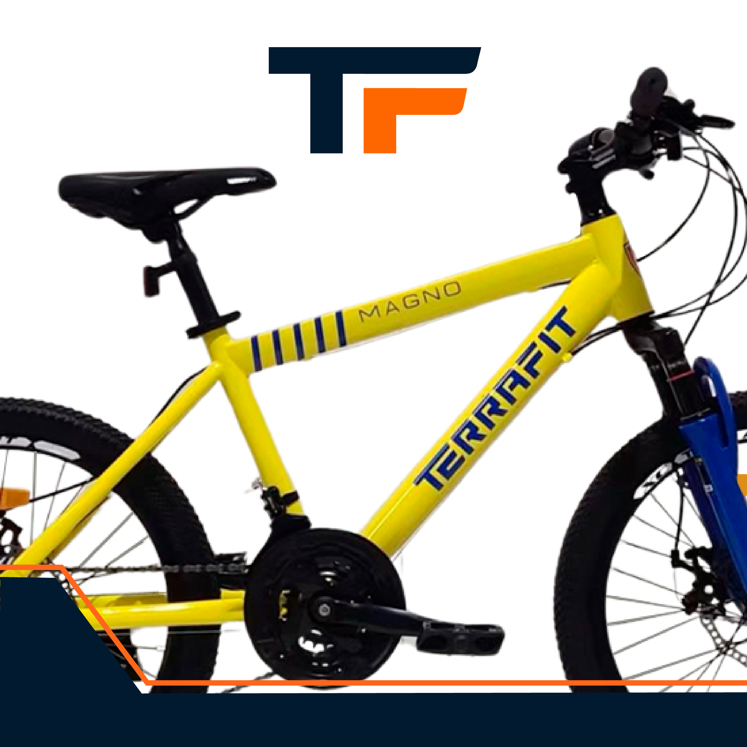 Foto 7 | Bicicleta Infantil Terrafit Magno R20 Acero Inoxidable 21v Color Amarillo