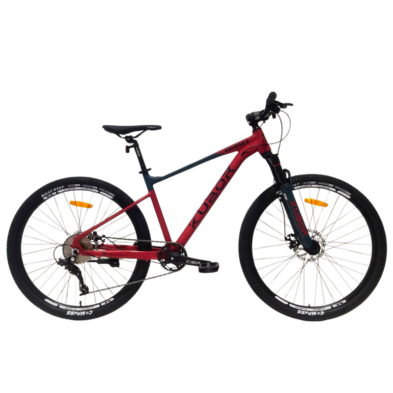 Bicicleta De Montaña Kubor Aluminio Rodada 27 Freno Disco 9 V Rojo