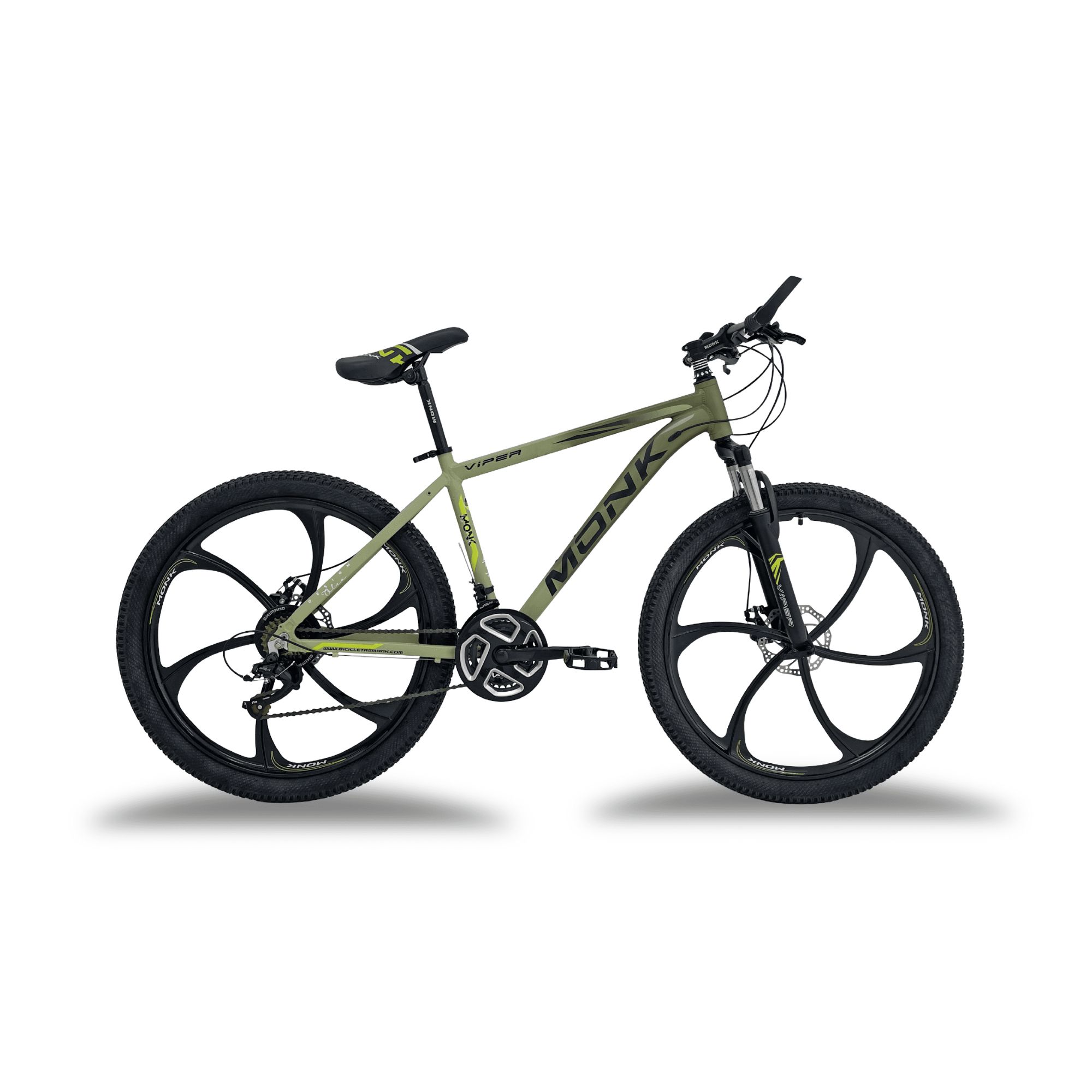 Bicicleta De Montaña Monk Viper R26 21 Velocidades Verde