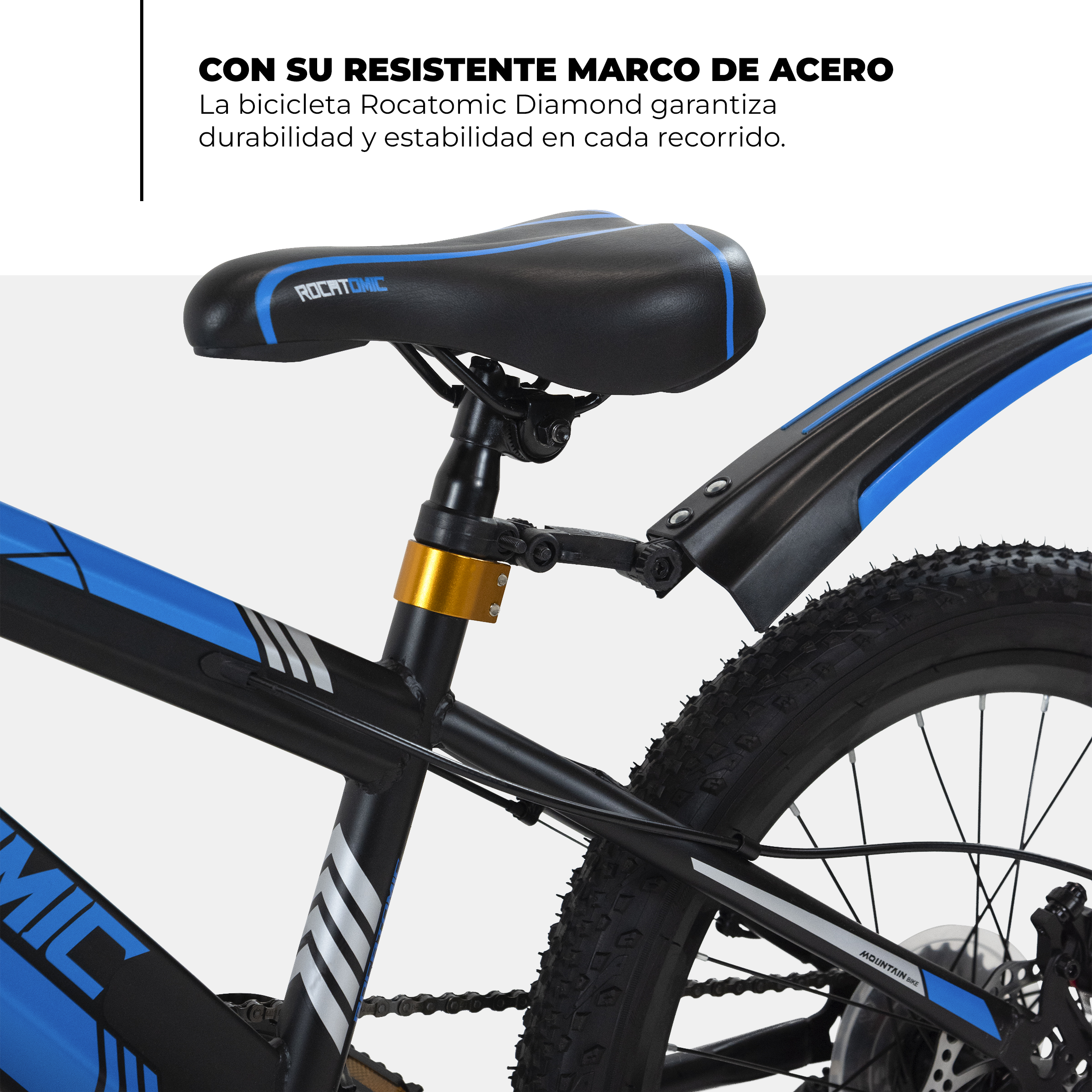 Foto 5 | Rocatomic Bicicleta De Montaña Infantil Diamond R20 7 Velocidades Color Azul