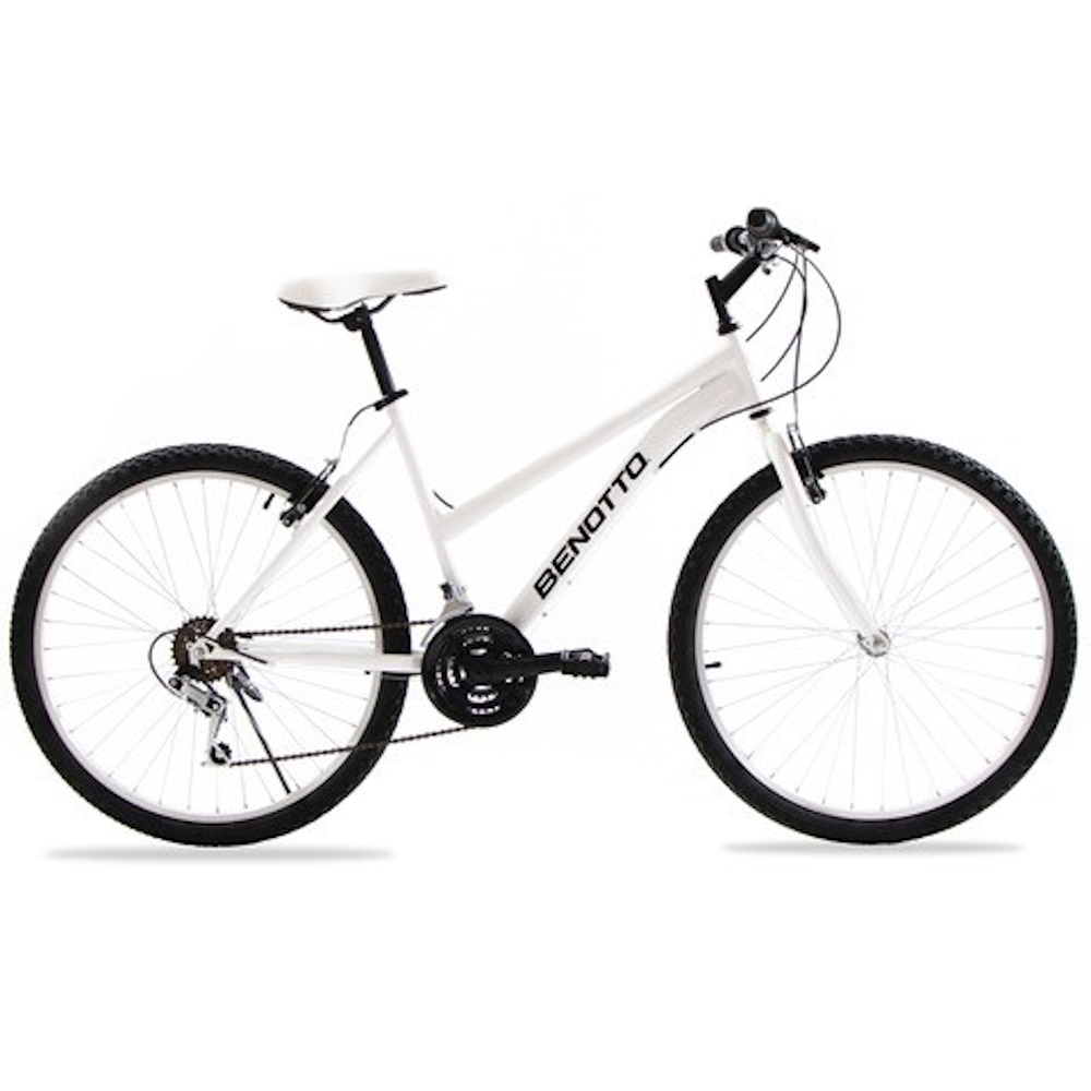 Bicicleta de Montaña Benotto R26 18v Frenos V en Blanco para Mujer