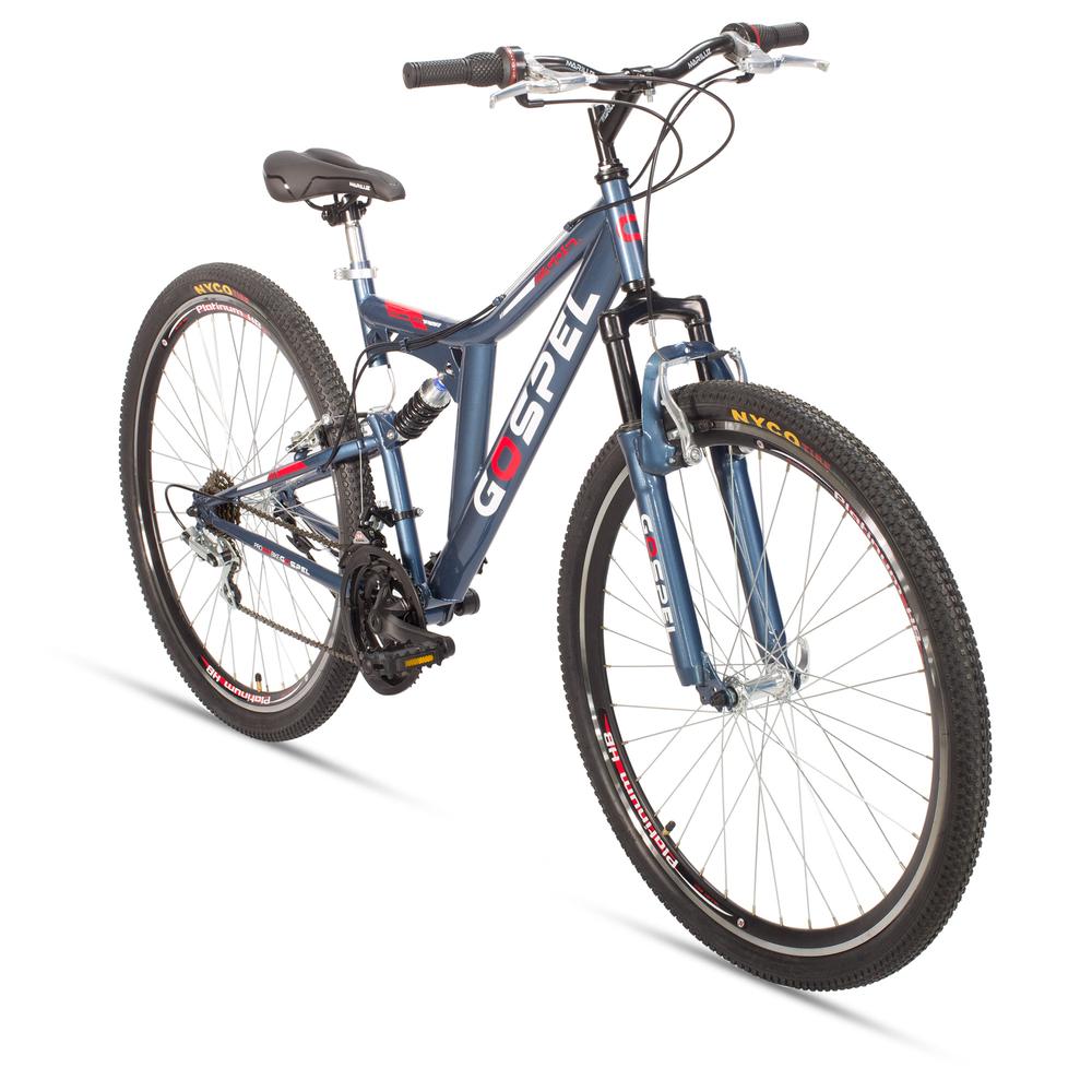 Bicicleta Montaña R29 Doble Suspension Azul Gospel