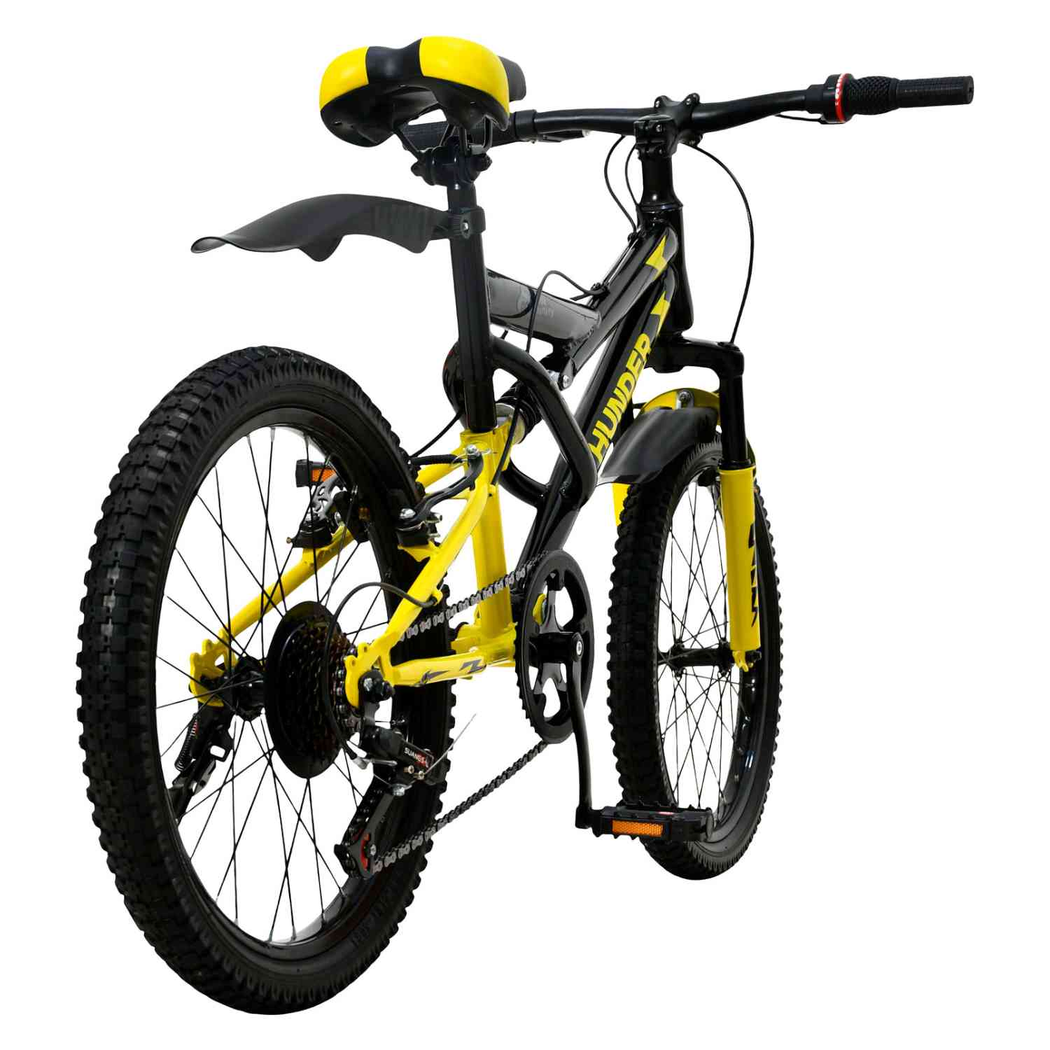 Foto 4 pulgar | Bicicleta Montaña Infantil Niños R20 7 Vel Doble Suspension Amarillo