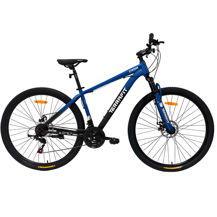 Foto 2 pulgar | Bicicleta De Montaña Crow 21v Frenos De Disco Terrafit Azul