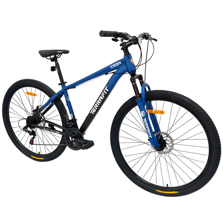 Foto 3 pulgar | Bicicleta De Montaña Crow 21v Frenos De Disco Terrafit Azul