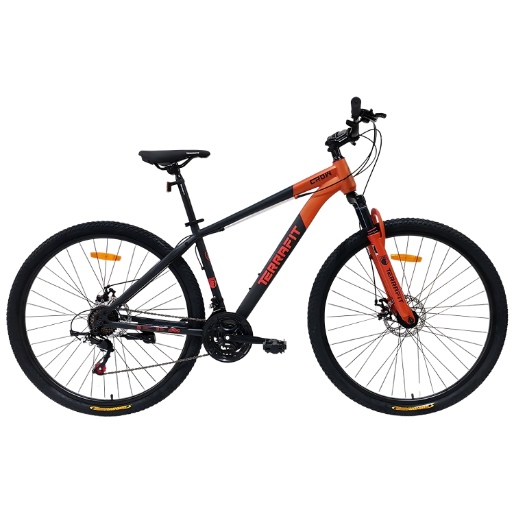 Foto 2 pulgar | Bicicleta De Montaña Crow 21v Frenos De Disco Terrafit Negro/naranja