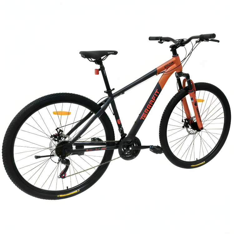 Foto 4 pulgar | Bicicleta De Montaña Crow 21v Frenos De Disco Terrafit Negro/naranja